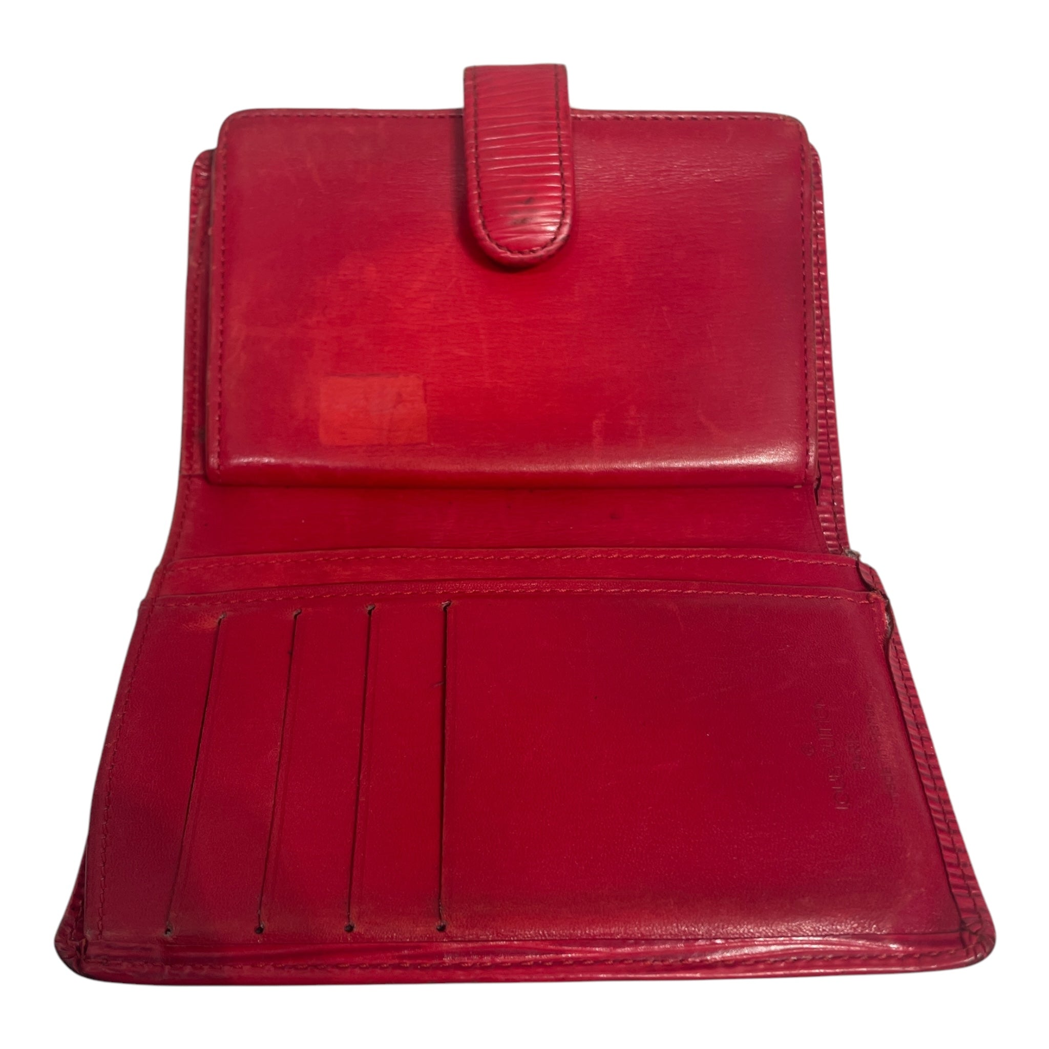 LOUIS VUITTON/Bifold Wallet/Leather/RED/Epi Leather view 5