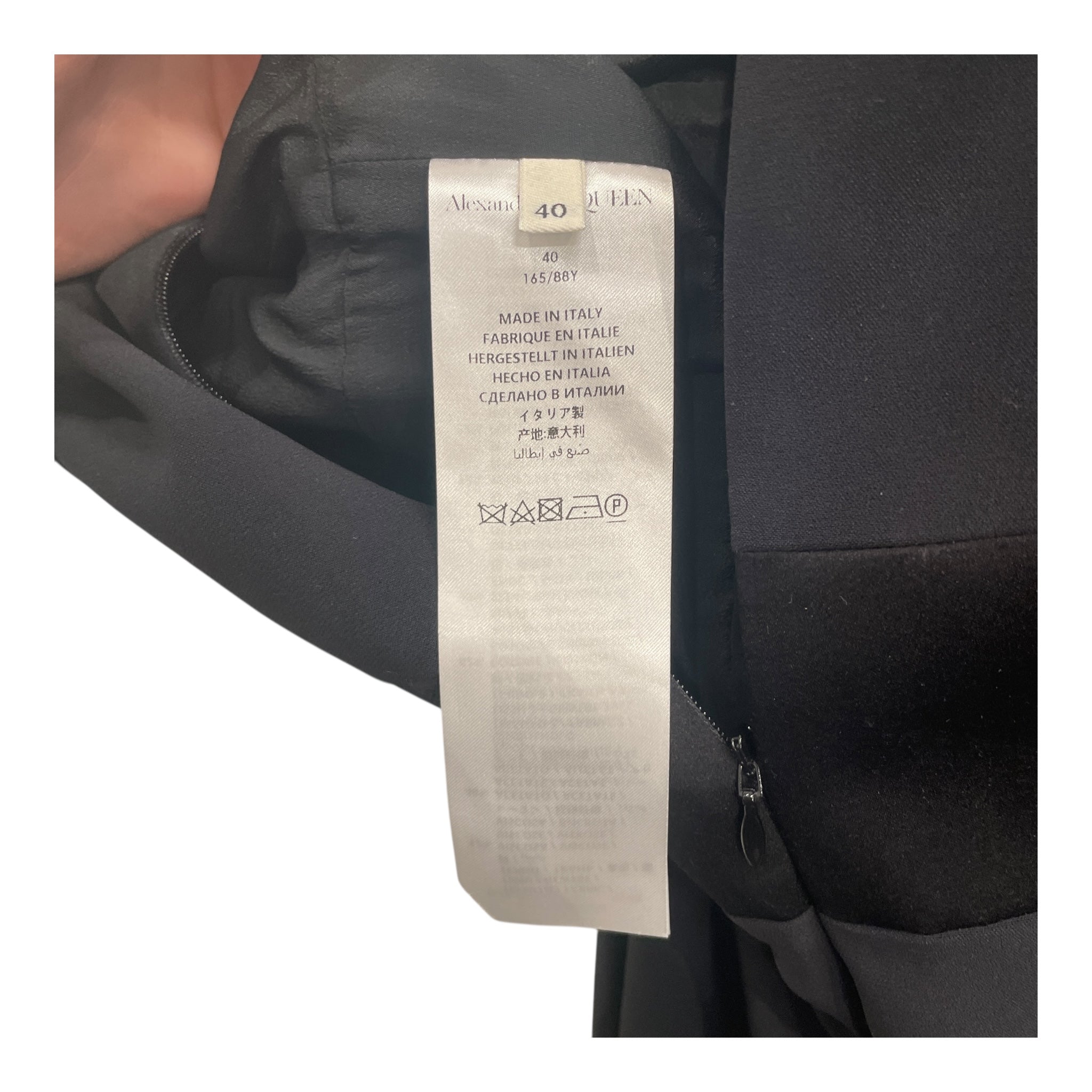 Alexander McQueen/SL Dress/40/Silk/BLK/VNECK FLOOR LENGTH view 4