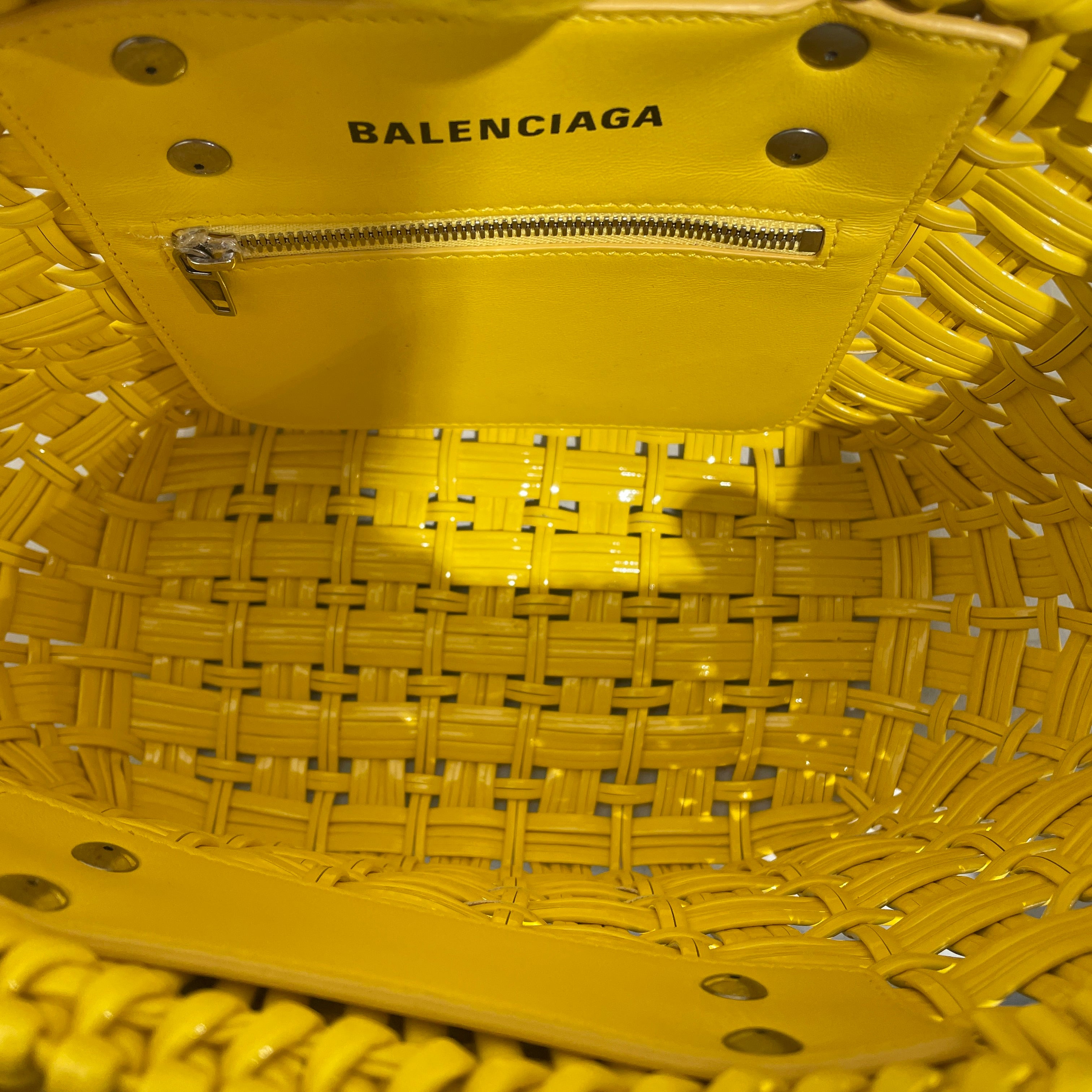 BALENCIAGA/Basket Bag/YEL/Bistro XS Basket bag tote view 4