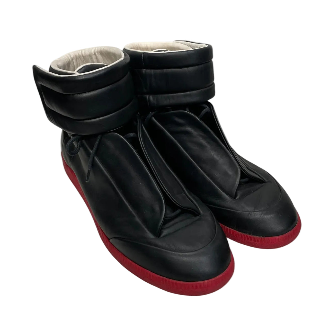 Maison Margiela/Hi-Sneakers/EU 44/Leather/BLK/FUTURE RED BOTTOM view 1
