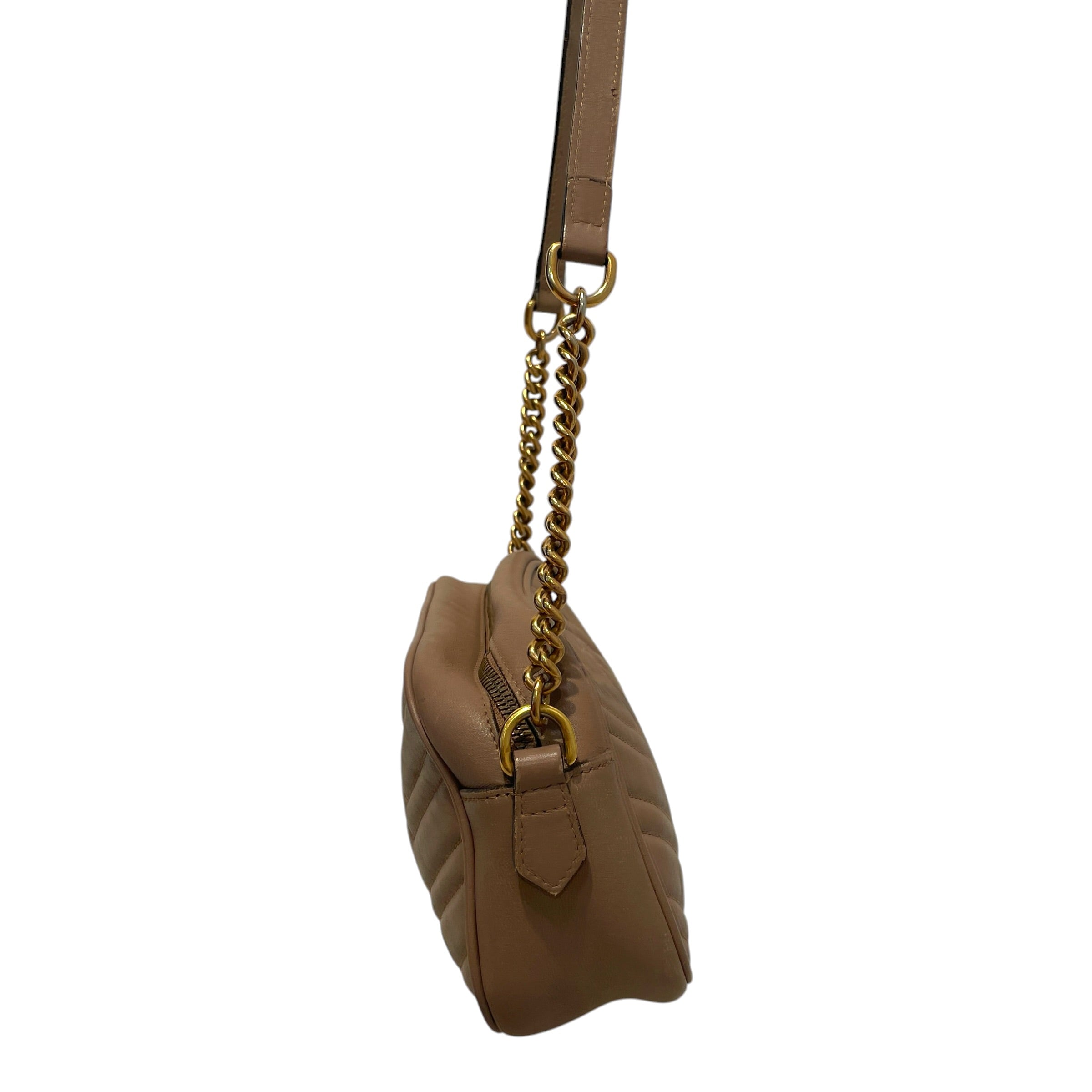 GUCCI/Cross Body Bag/Leather/PNK/Gucci Marmont view 3