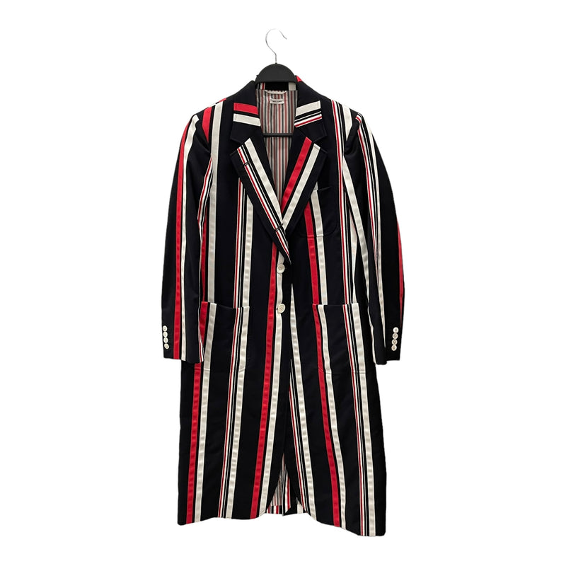 THOM BROWNE. NEW YORK/Trench Coat/40/Cotton/NVY/Stripe/