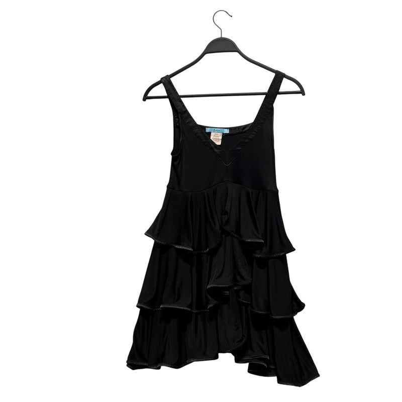 MARCIANO/SS Dress/S/Nylon/BLK/Mini Length/MARCIANO MINI SS DRESS FEATHER