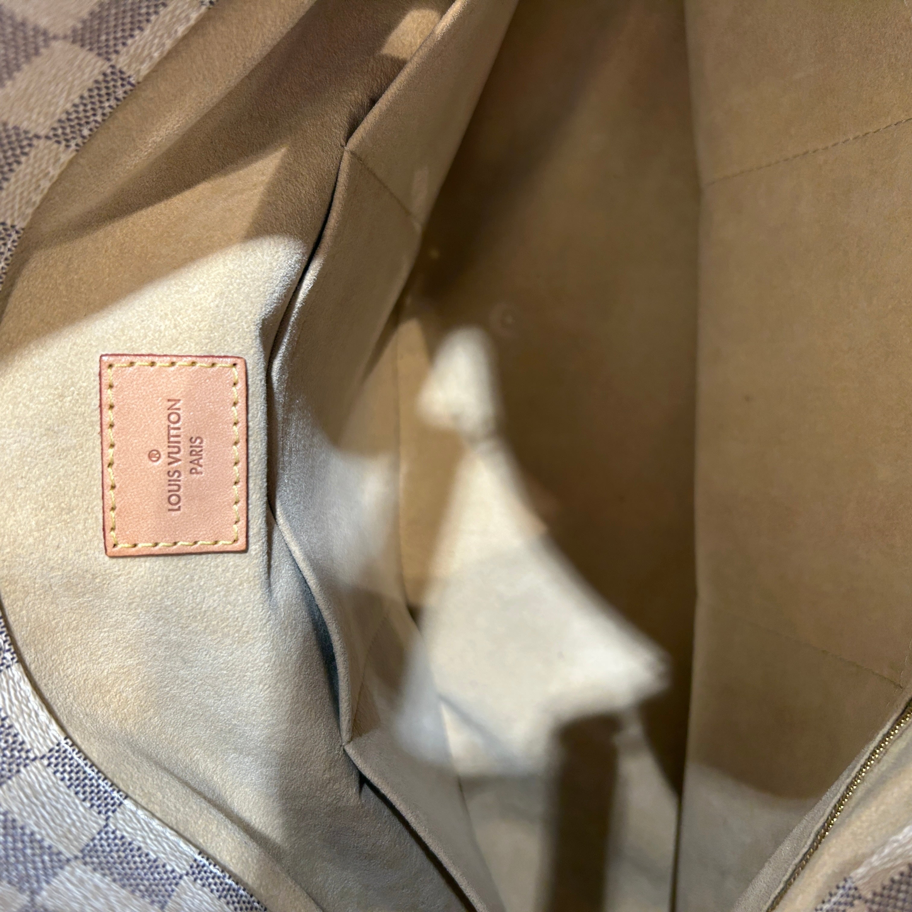 LOUIS VUITTON/Tote Bag/Monogram/Leather/CRM/Damier azur artsty mm bag view 5