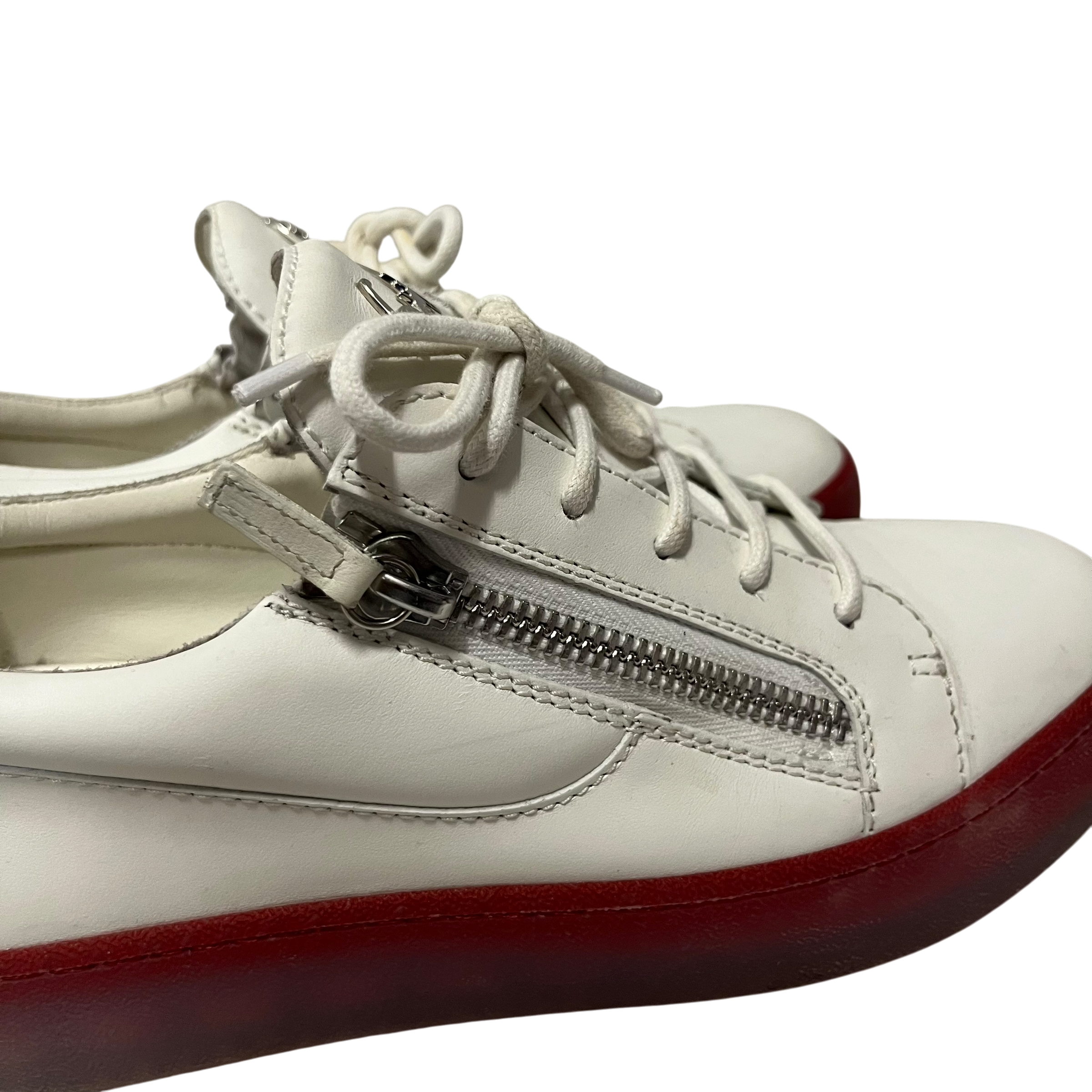 Giuseppe Zanotti/Dress Shoes/US 10.5/Leather/WHT/red sole view 6