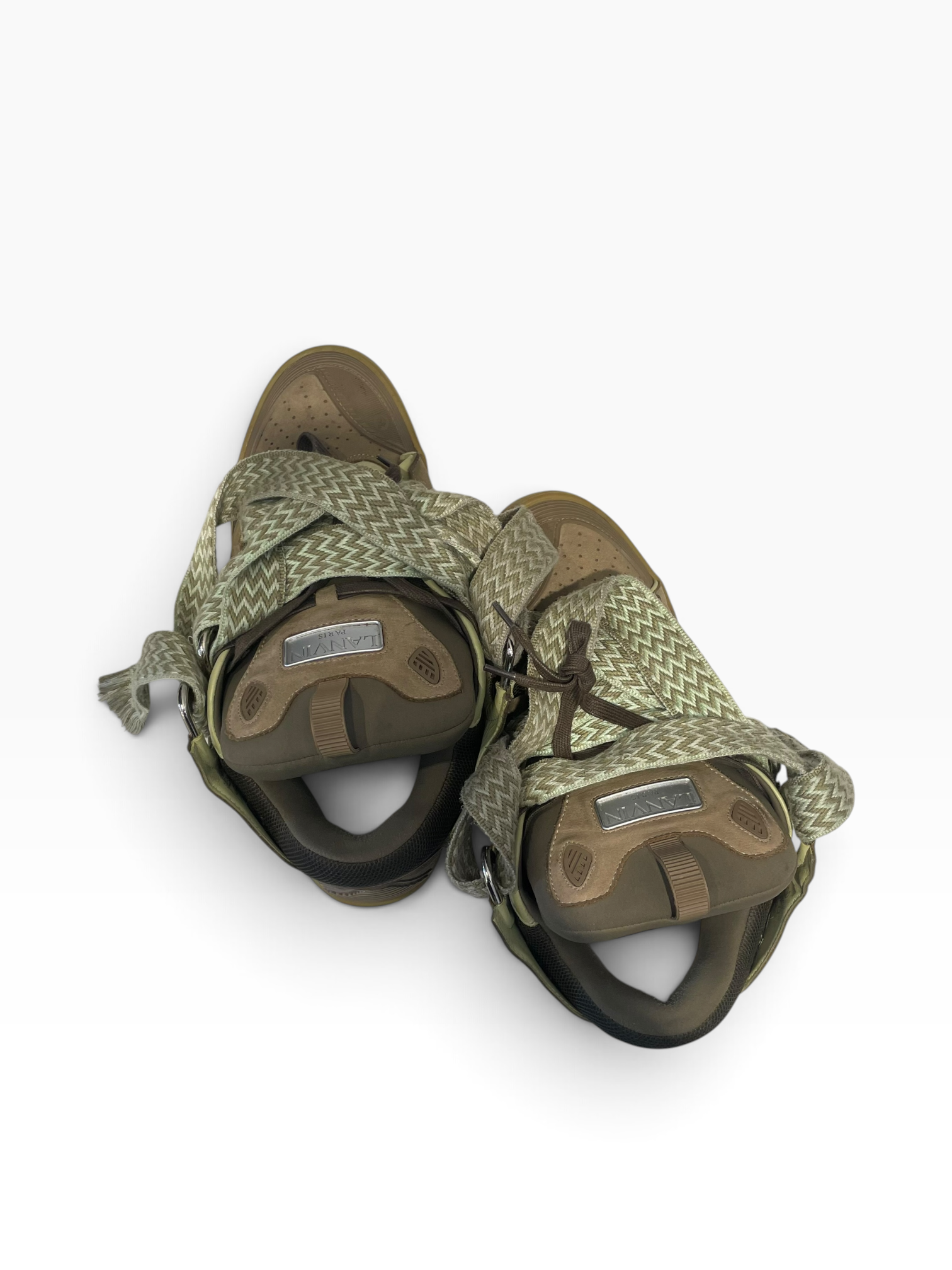 LANVIN/Low-Sneakers/US 10/Leather/GRN/Curb Sneakers view 3