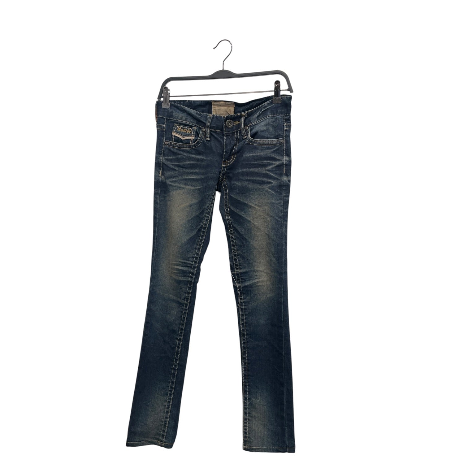 LOLITA JEANS/Skinny Pants/25/Cotton/IDG/CONTRAST STITCH LOW RISE view 1