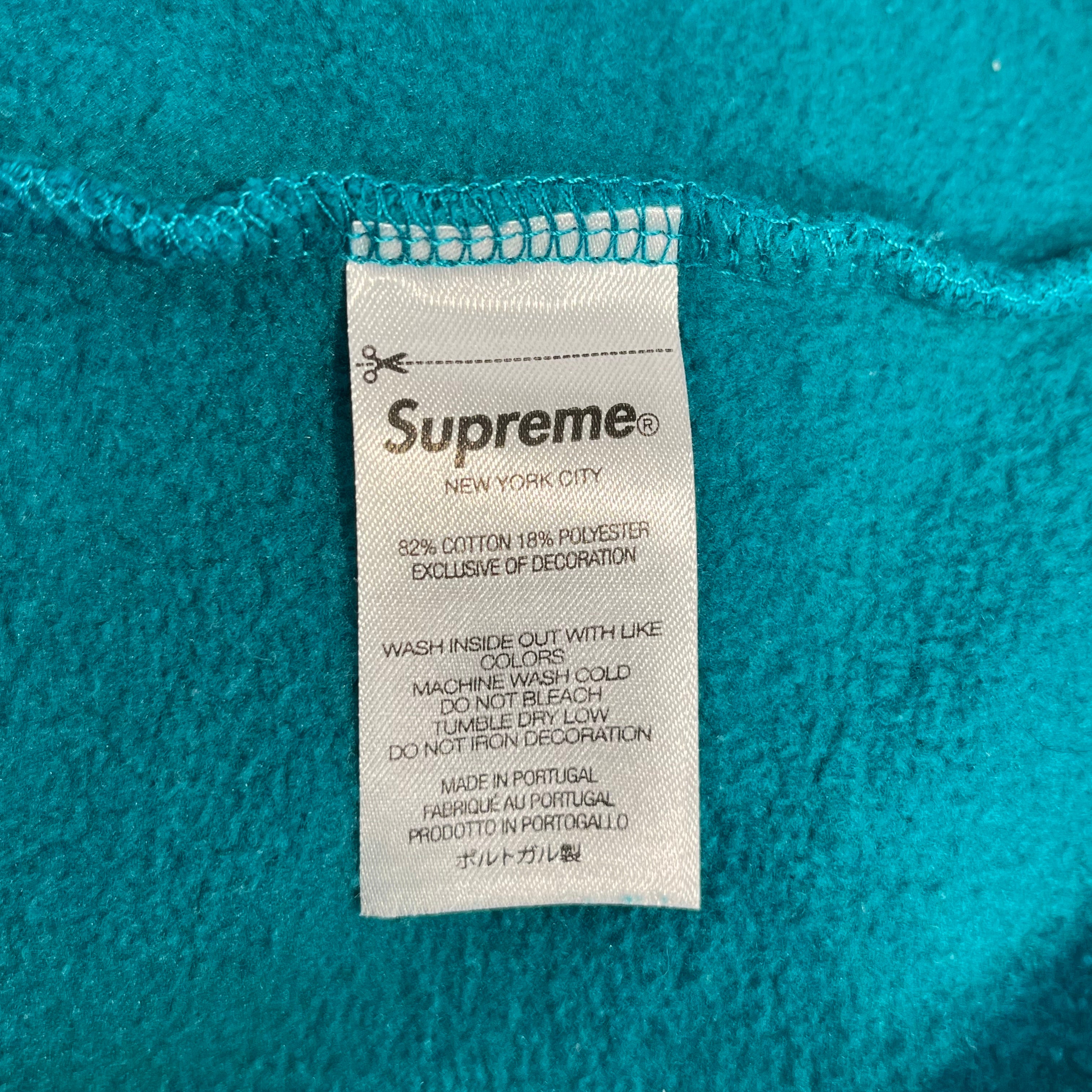 Supreme/Hoodie/XXL/Cotton/BLU/WHITE CURSIVE TEAL HOODIE view 4