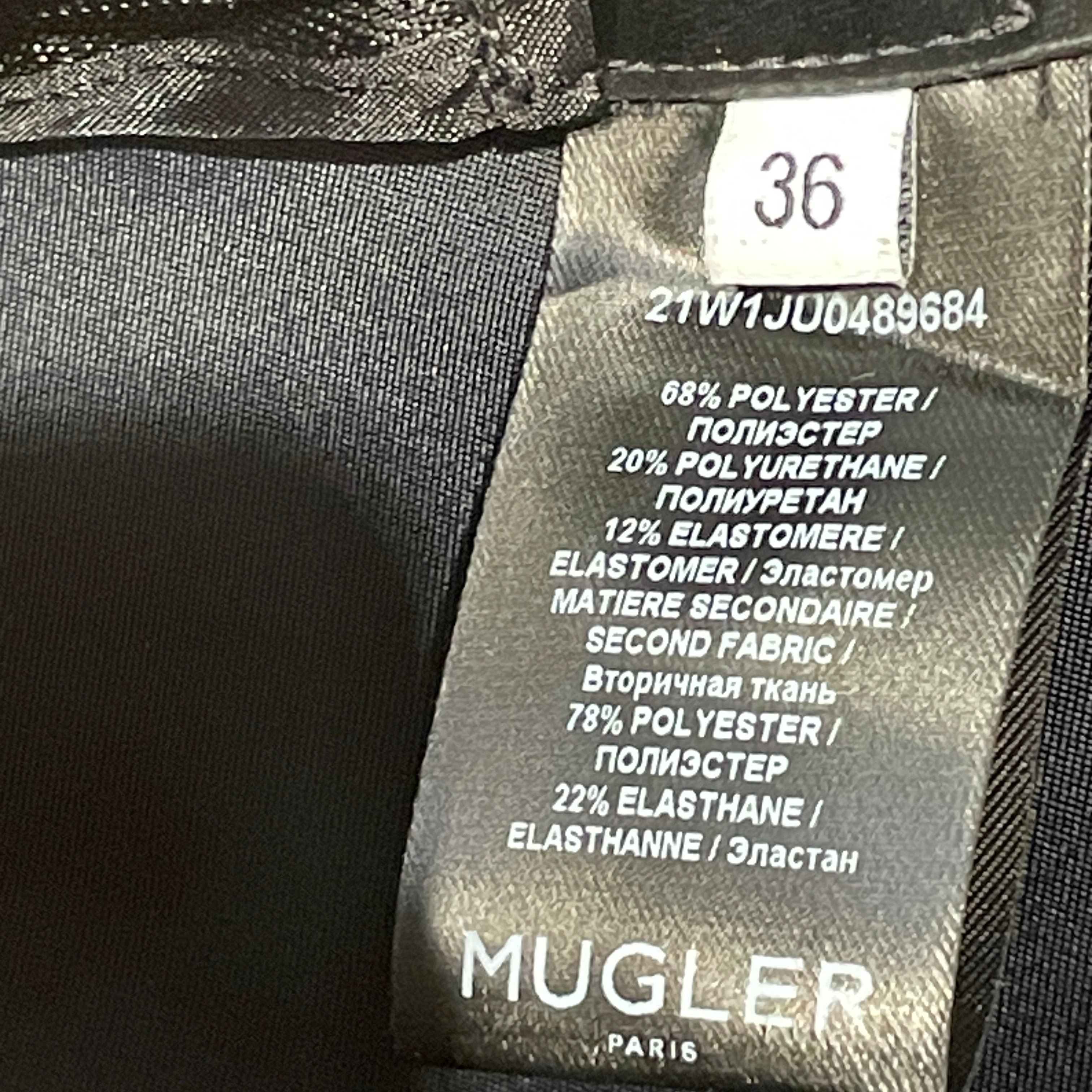 MUGLER/Skirt/36/Polyester/BLK/MINI SKIRT view 5
