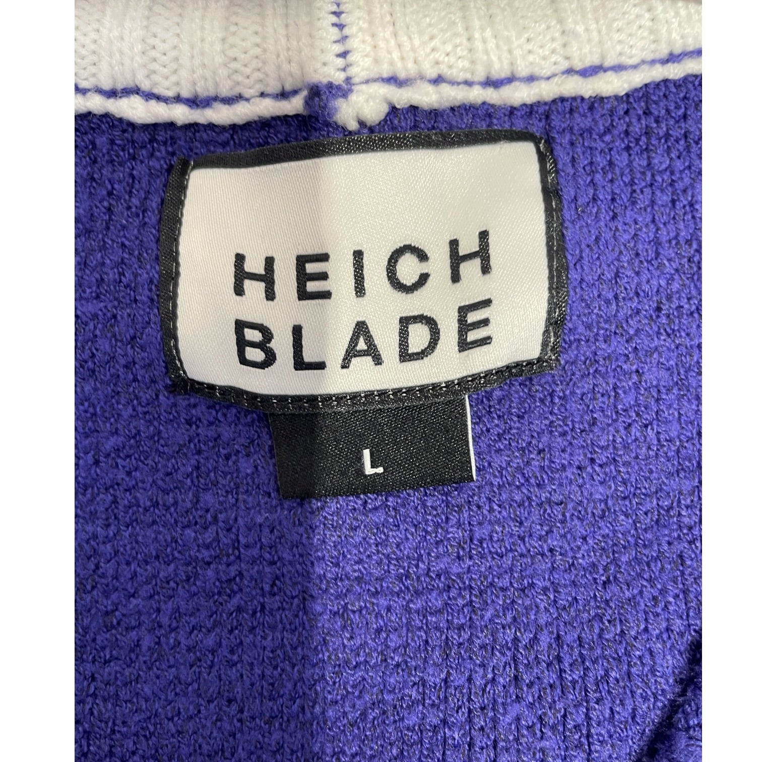 HEICH BLADE/Cardigan/L/Cotton/BLU/RED/WHITE LINED view 3