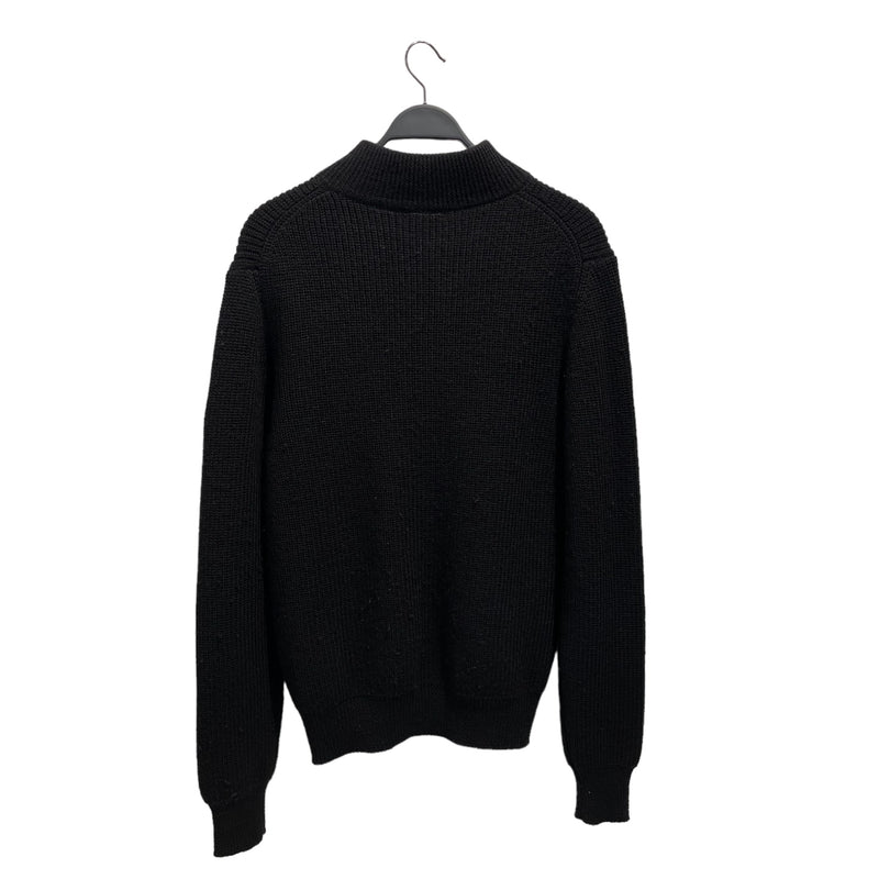 EMPORIO ARMANI/Heavy Sweater/Cotton/BLK/SILVER LOGO