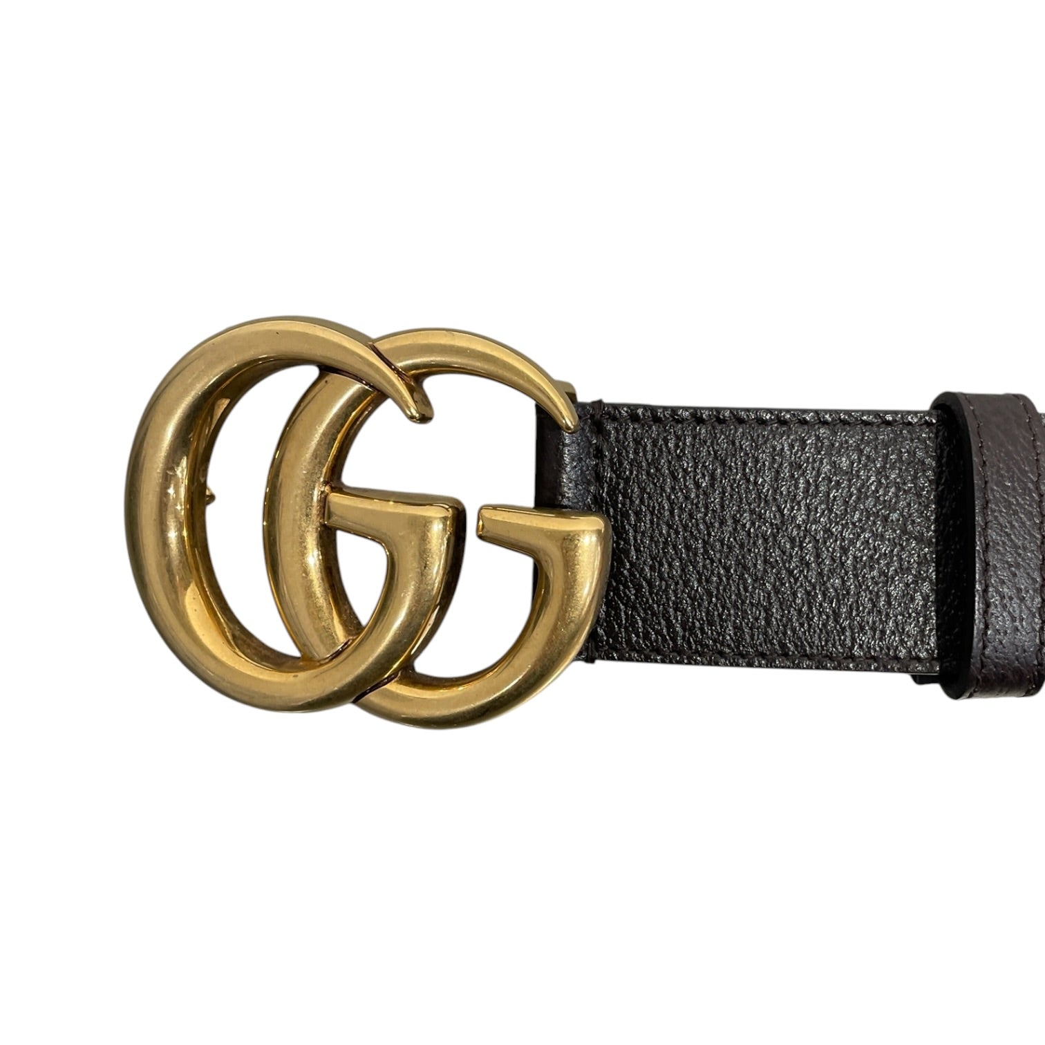 GUCCI/Belt/Leather/BRW/gold GG DJ20T 90-36 view 2