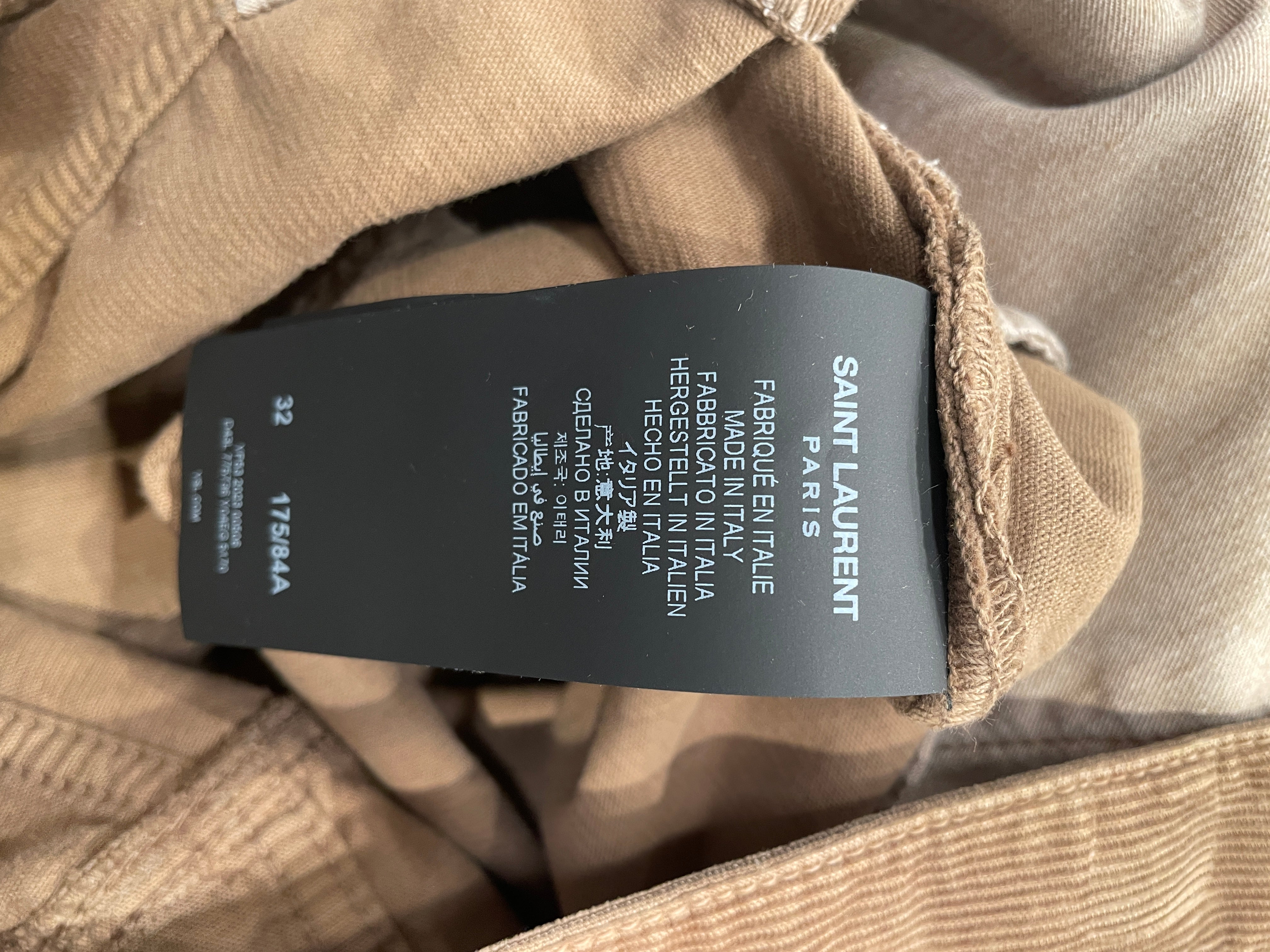 SAINT LAURENT/Straight Pants/32/Corduroy/BRW/D45 CORD PANTS view 4