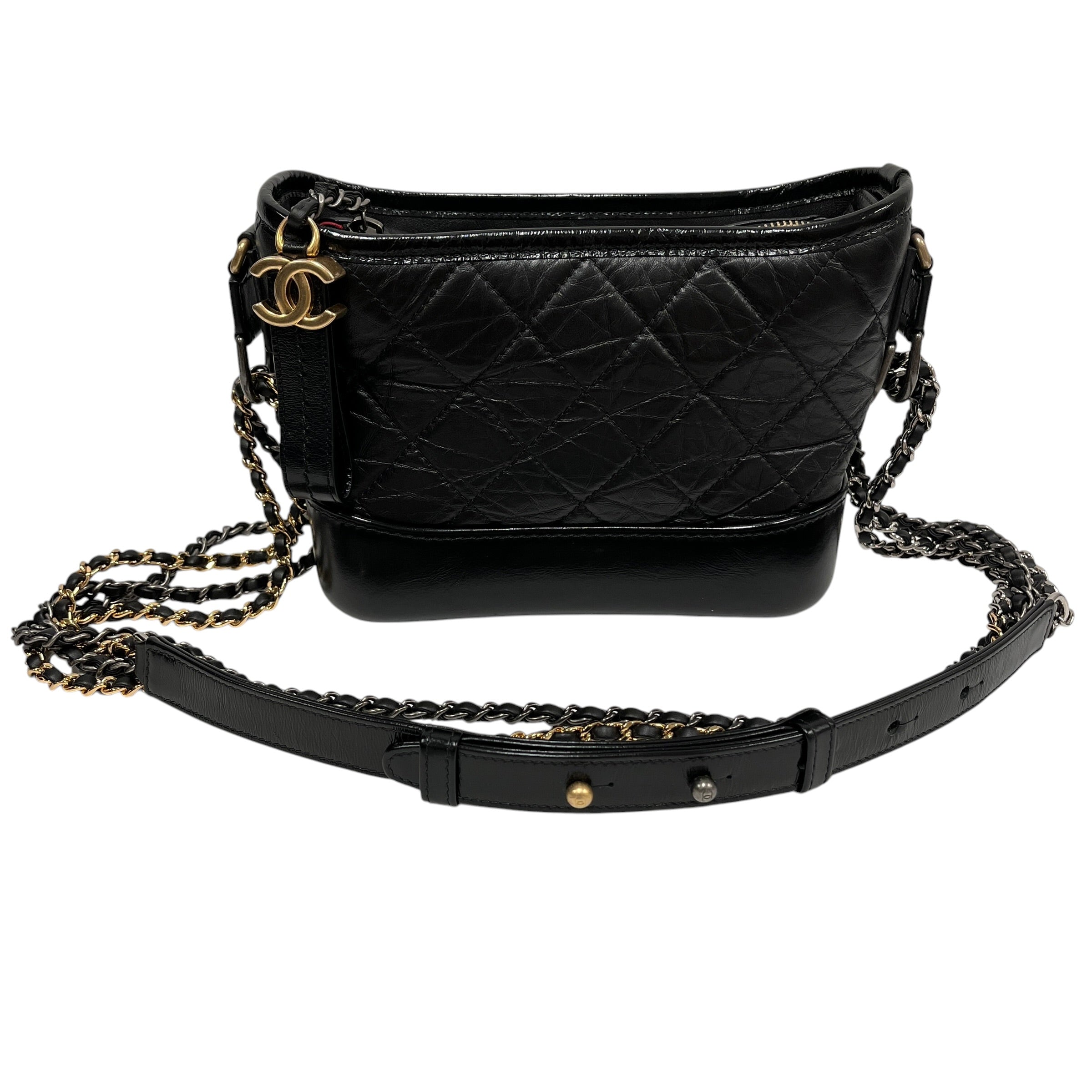 CHANEL/Cross Body Bag/Leather/BLK/ view 1
