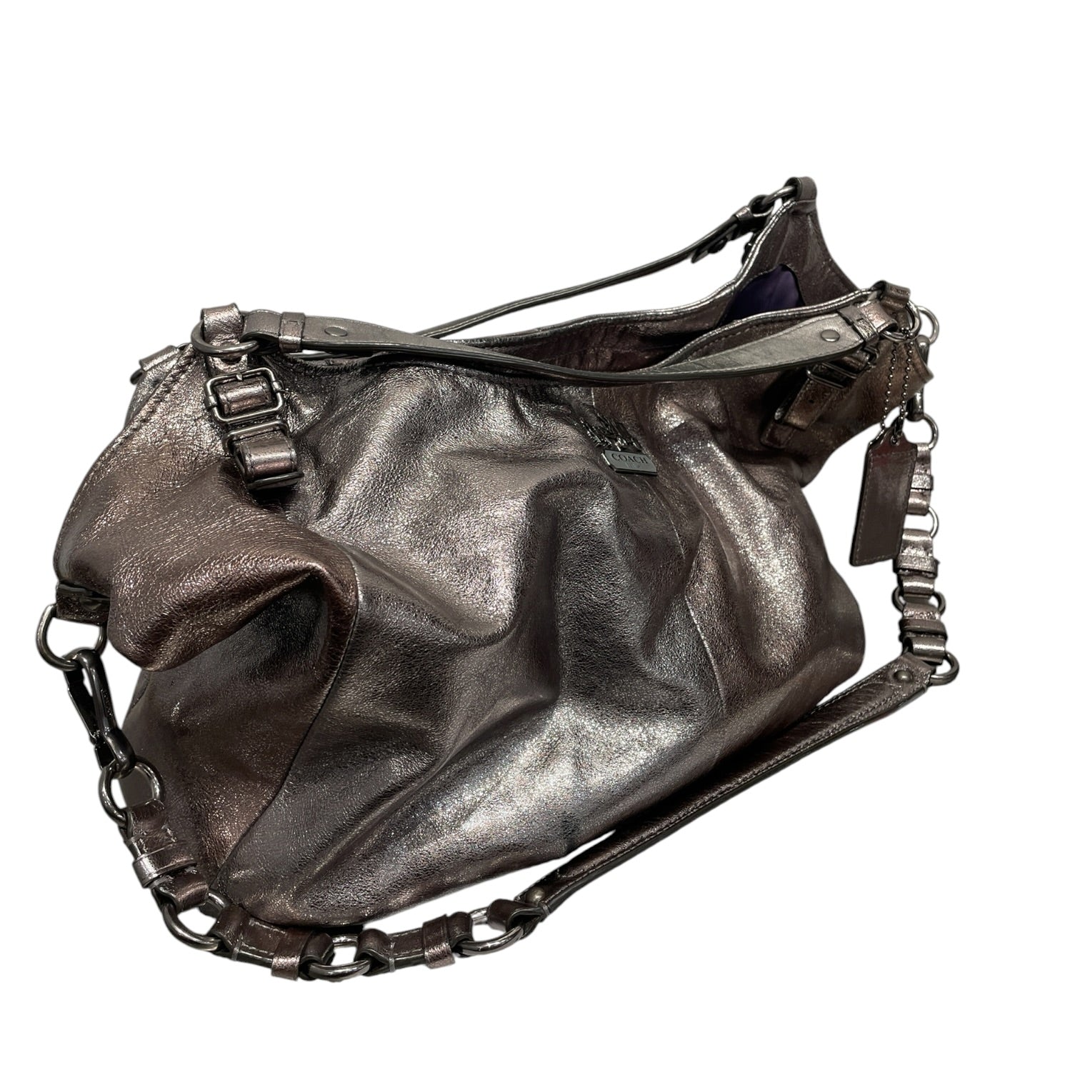 COACH/Hand Bag/Leather/SLV/Madison Maggie Metallic Bag view 4
