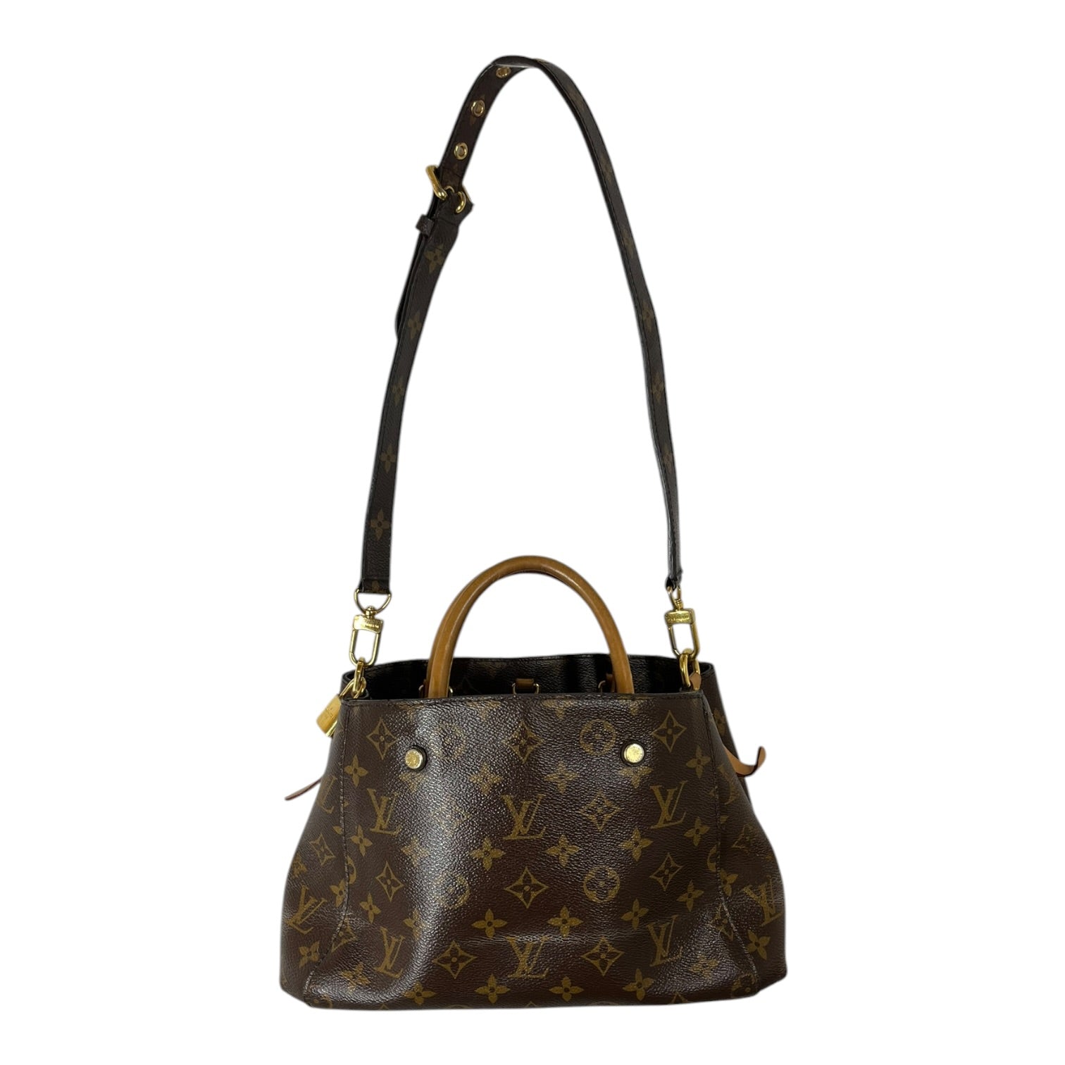 LOUIS VUITTON/Hand Bag/Monogram/Leather/BRW/MONTAIGNE MM view 1