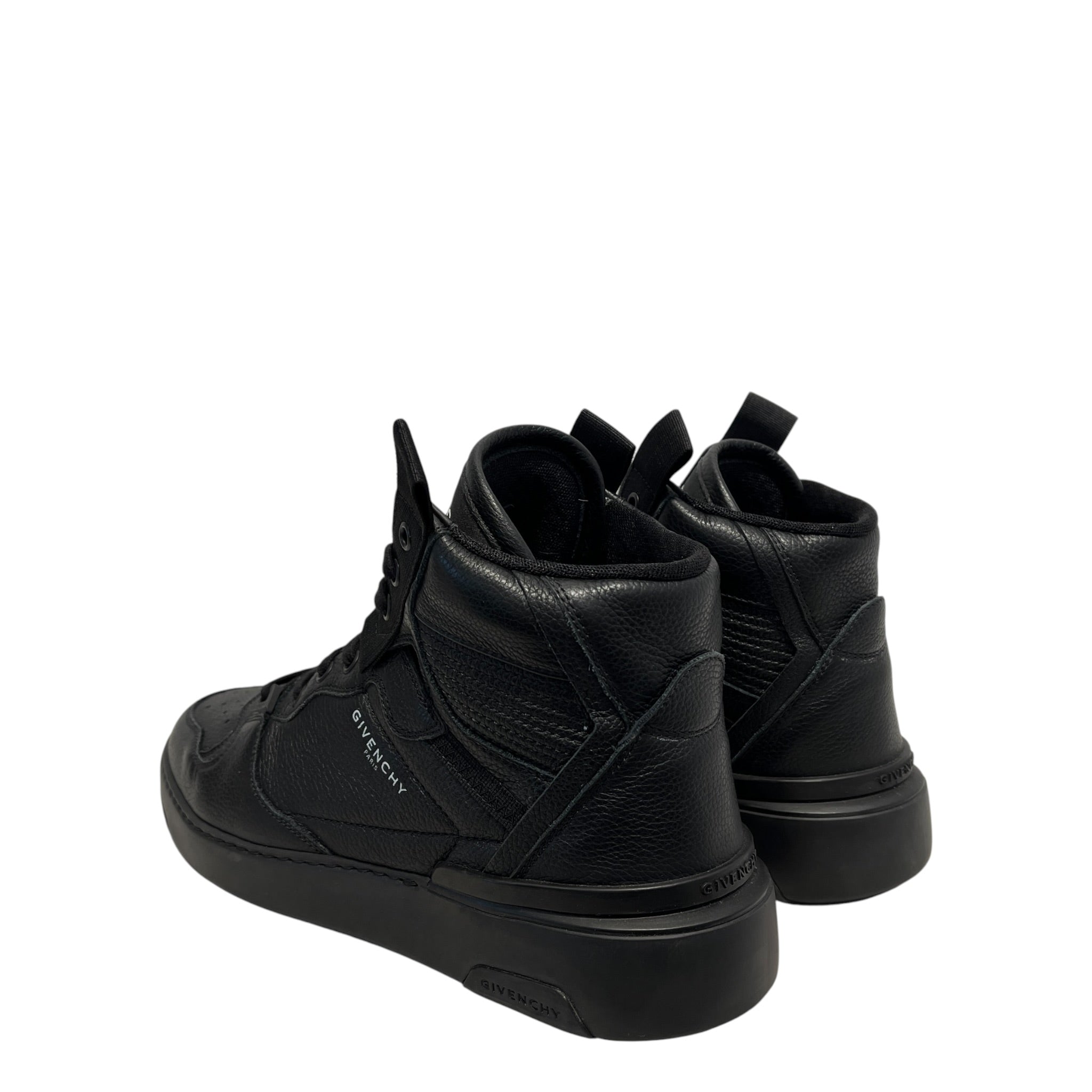 GIVENCHY/Hi-Sneakers/EU 40/Leather/BLK/wing high - all blk view 2
