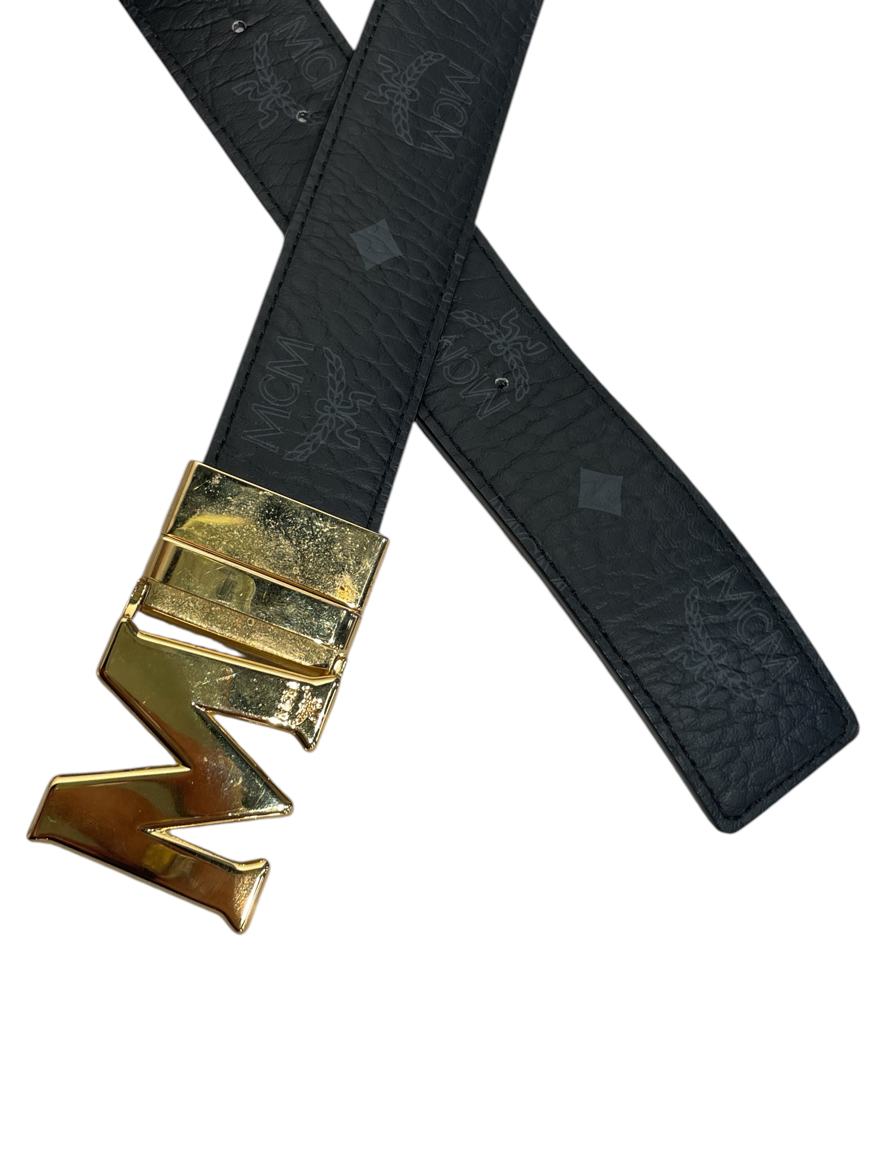 MCM/Belt/Monogram/Leather/BLK/Monogram M Belt view 2