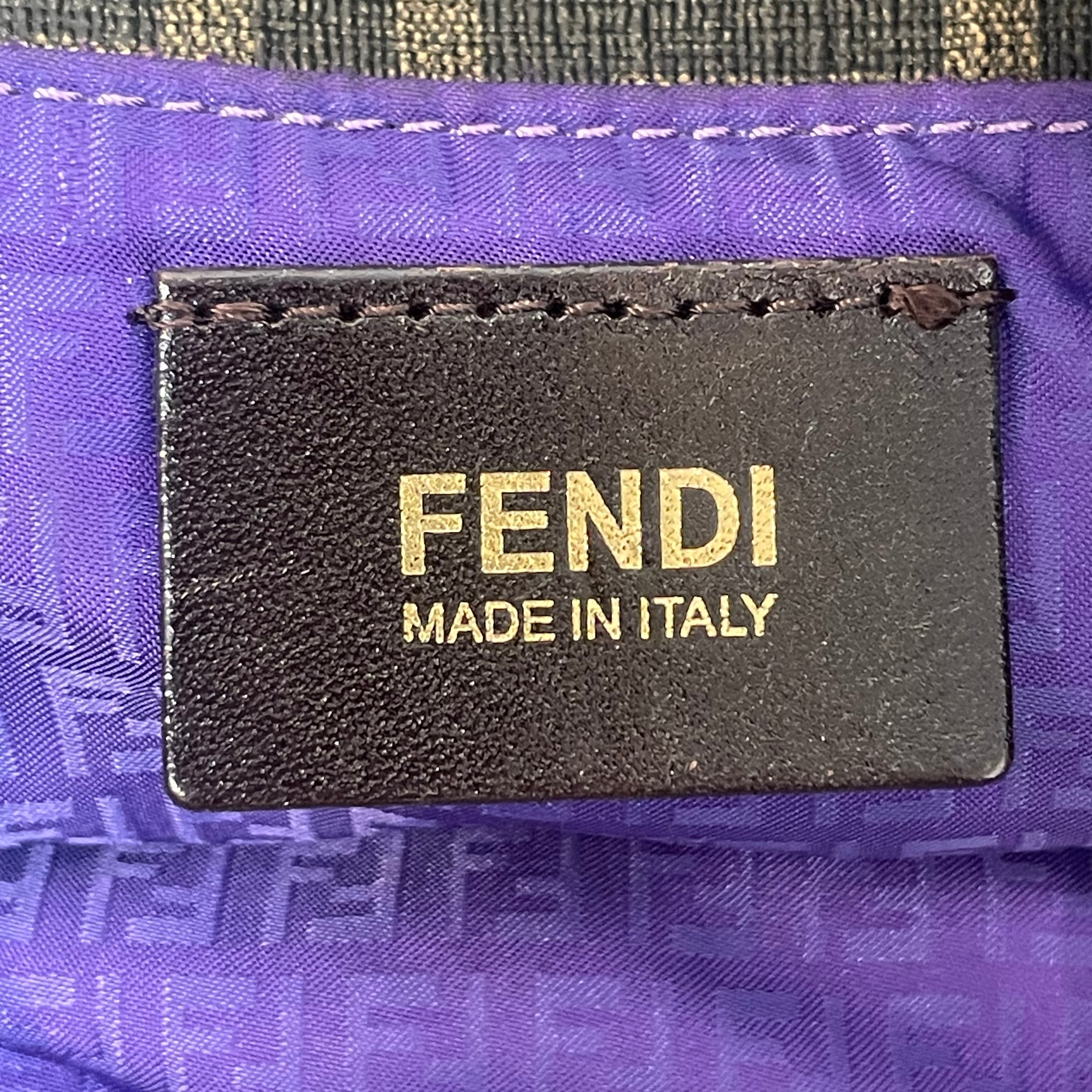 FENDI/Tote Bag/Monogram/Leather/BRW/SPALMATI ROLL PURPLE LINING view 7