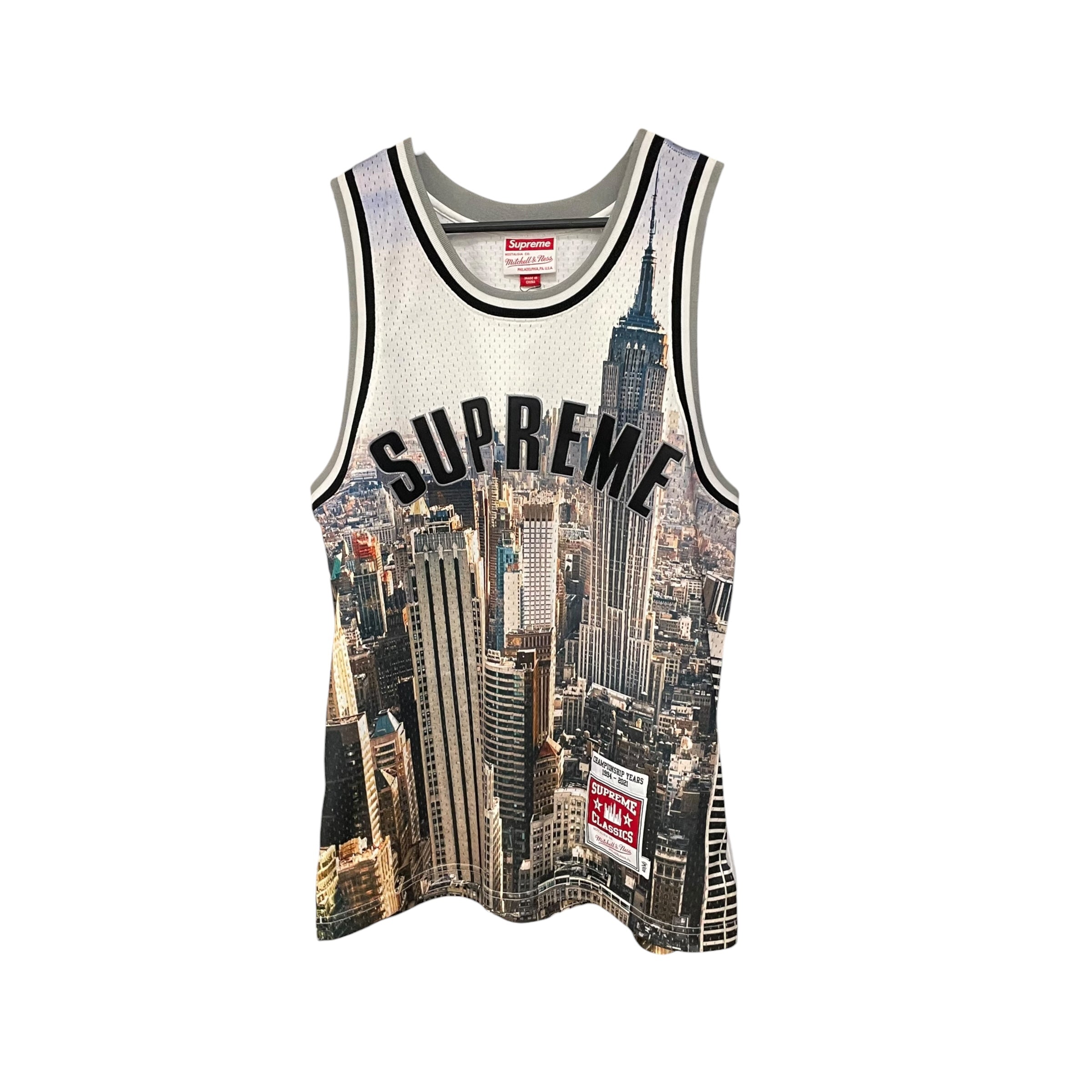 Supreme/mitchell&ness/Tank Top/M/Polyester/MLT/All Over Print/NYC SKYLINE JERSEY view 1