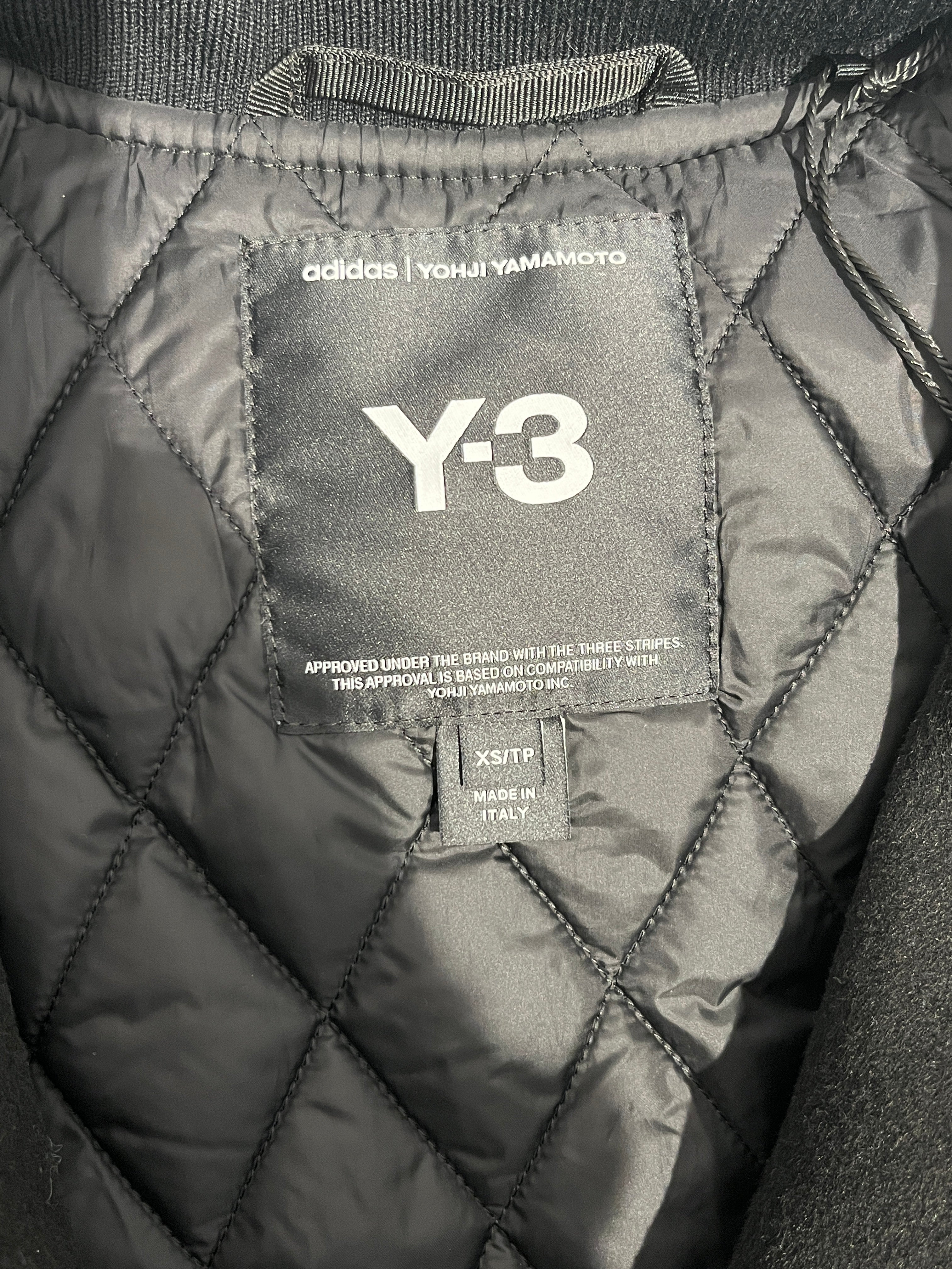 Y-3/Jacket/XS/Cotton/BLK/Graphic/RIBBED BOMBER JACKET view 3