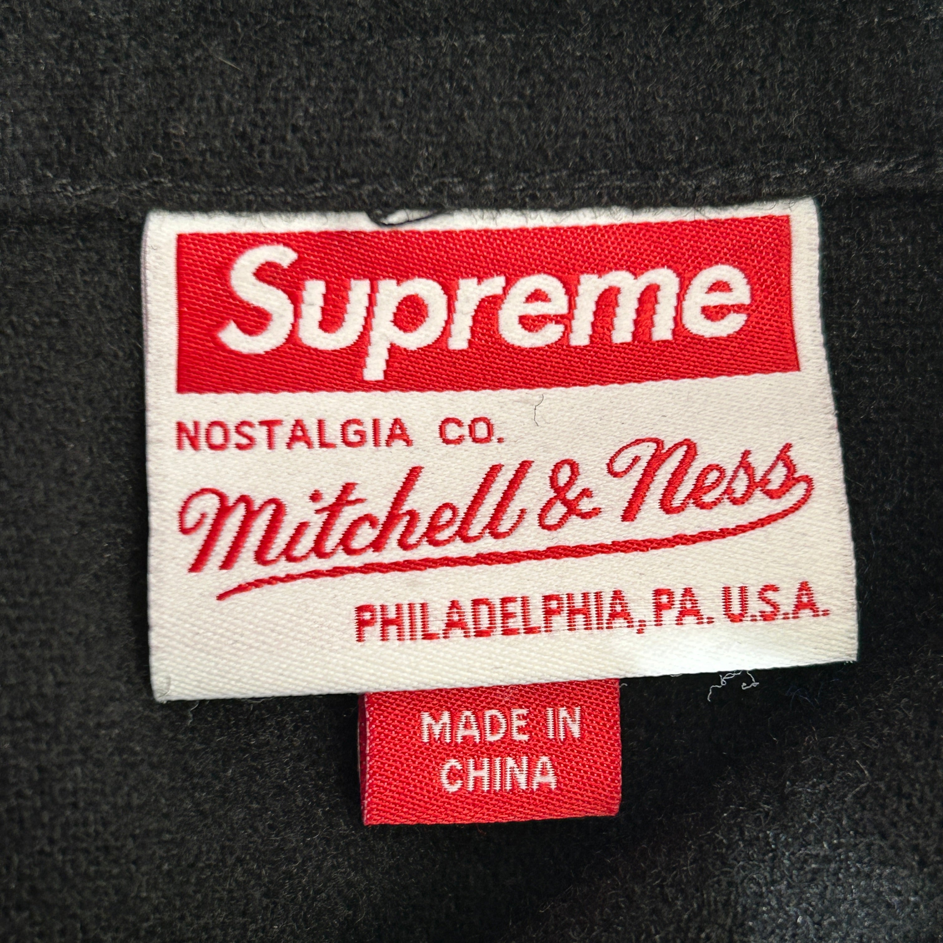 Supreme/mitchell&ness/T-Shirt/XL/Wool/BLK/Hebrew Baseball Jersey view 3
