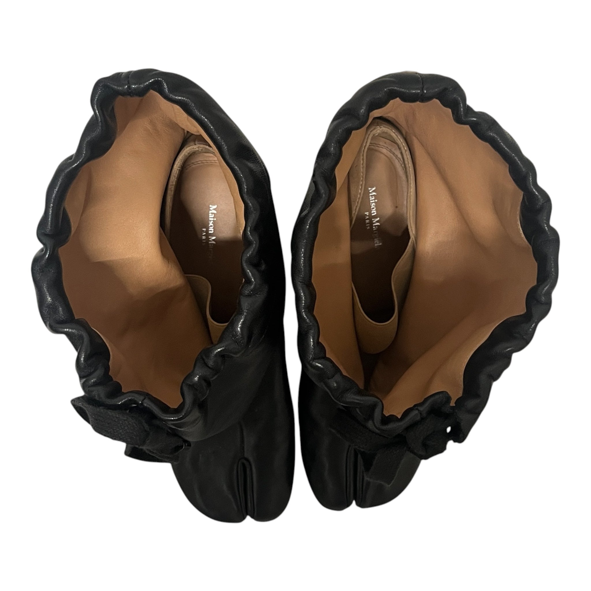 Maison Margiela/Boots/EU 40/Leather/BLK/DRAWSTRING TABIS view 3