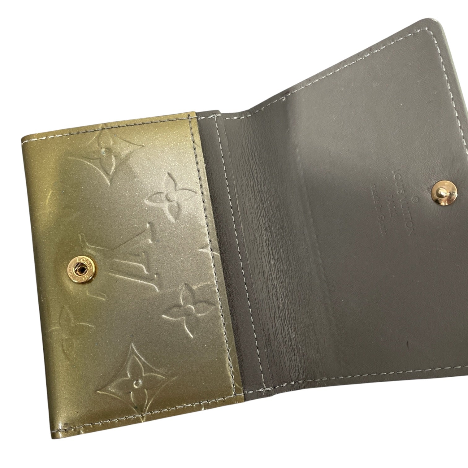 LOUIS VUITTON/Coin Wallet/Monogram/Leather/GLD/Vernis Card Holder view 4