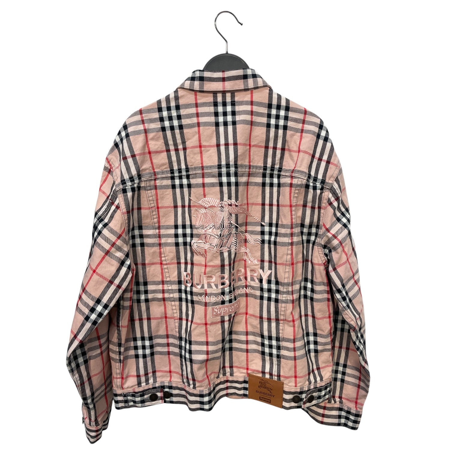 BURBERRY/Supreme/Denim Jkt/M/Glen Check/Denim/PNK/denim trucker view 2