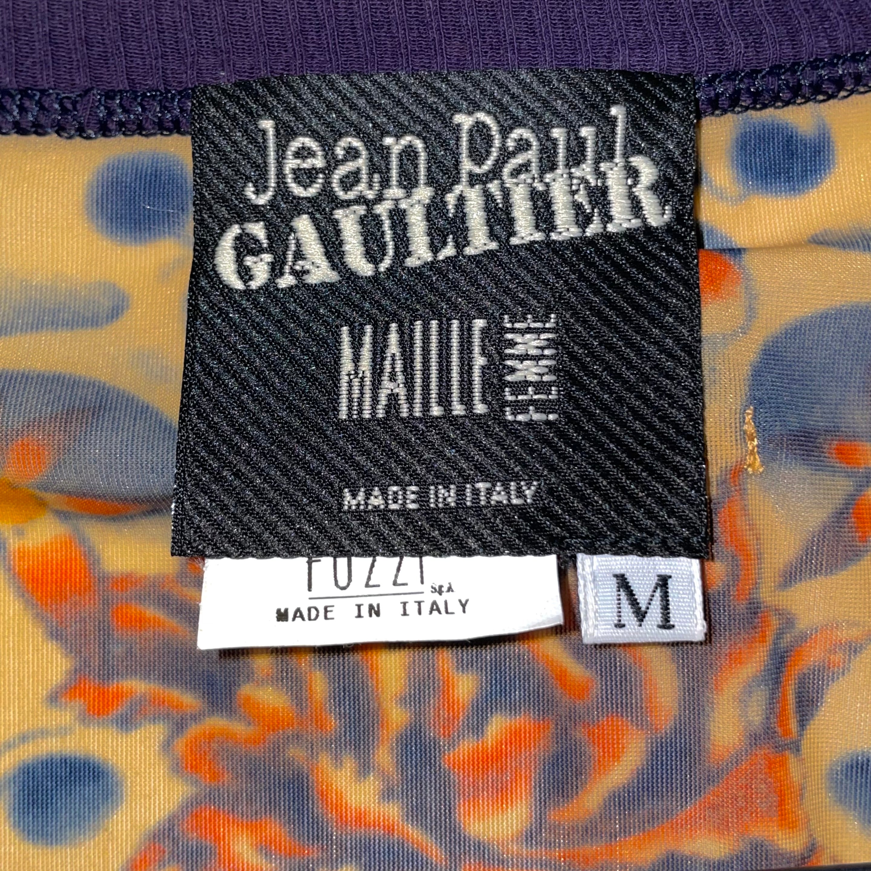 Jean Paul Gaultier/LS Blouse/M/Graphic/Nylon/MLT/TATTOO SLEEVES/SAFE SEX FOR EV view 3