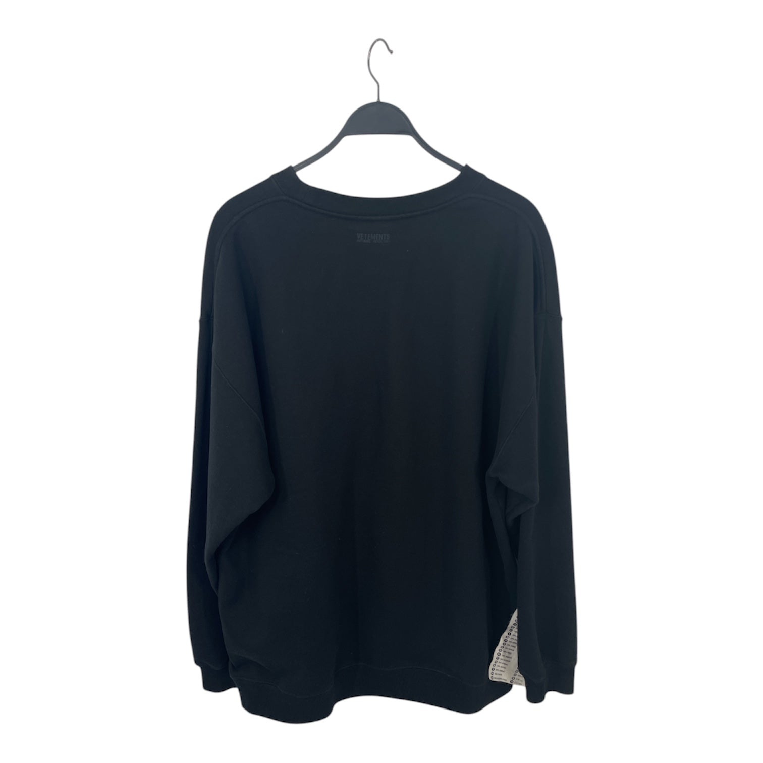 VETEMENTS/Sweatshirt/Cotton/BLK/SWEATER view 2