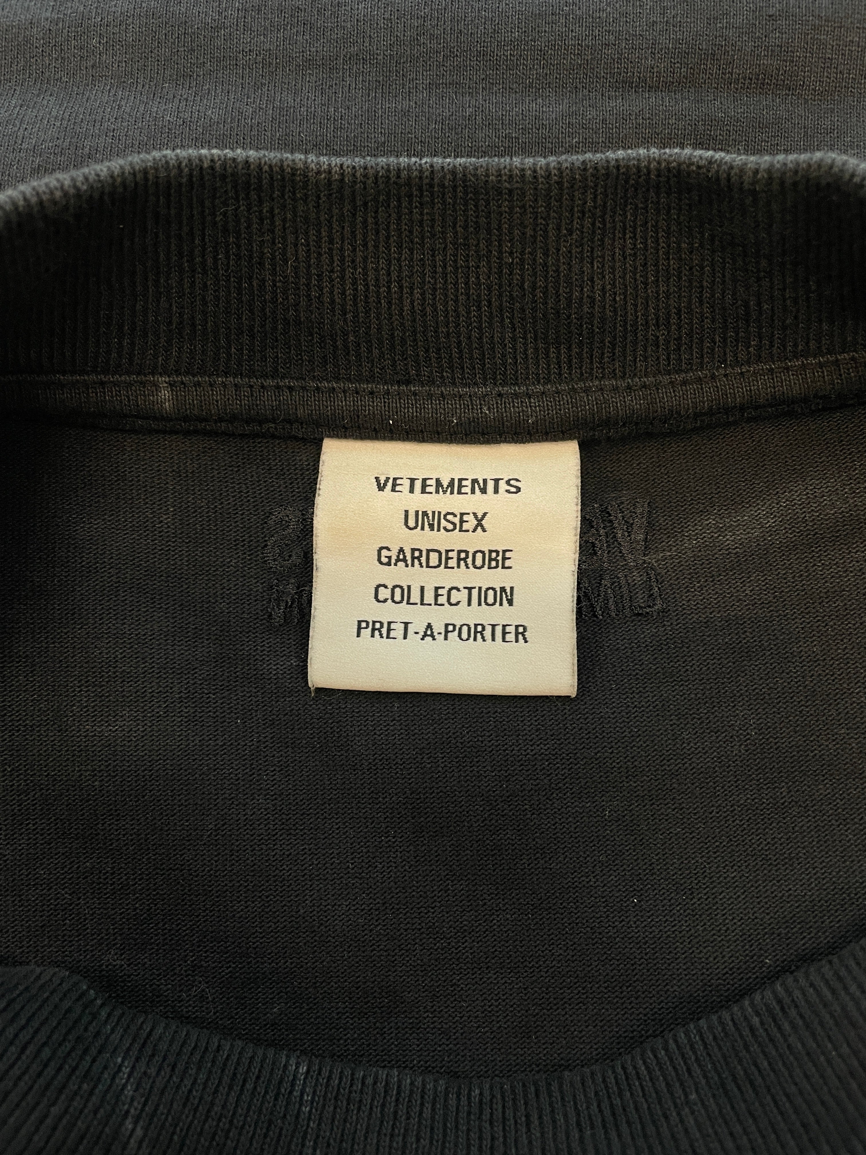 VETEMENTS/T-Shirt/S/Cotton/BLK/VETEMENTS IM QUITTING TEE view 4