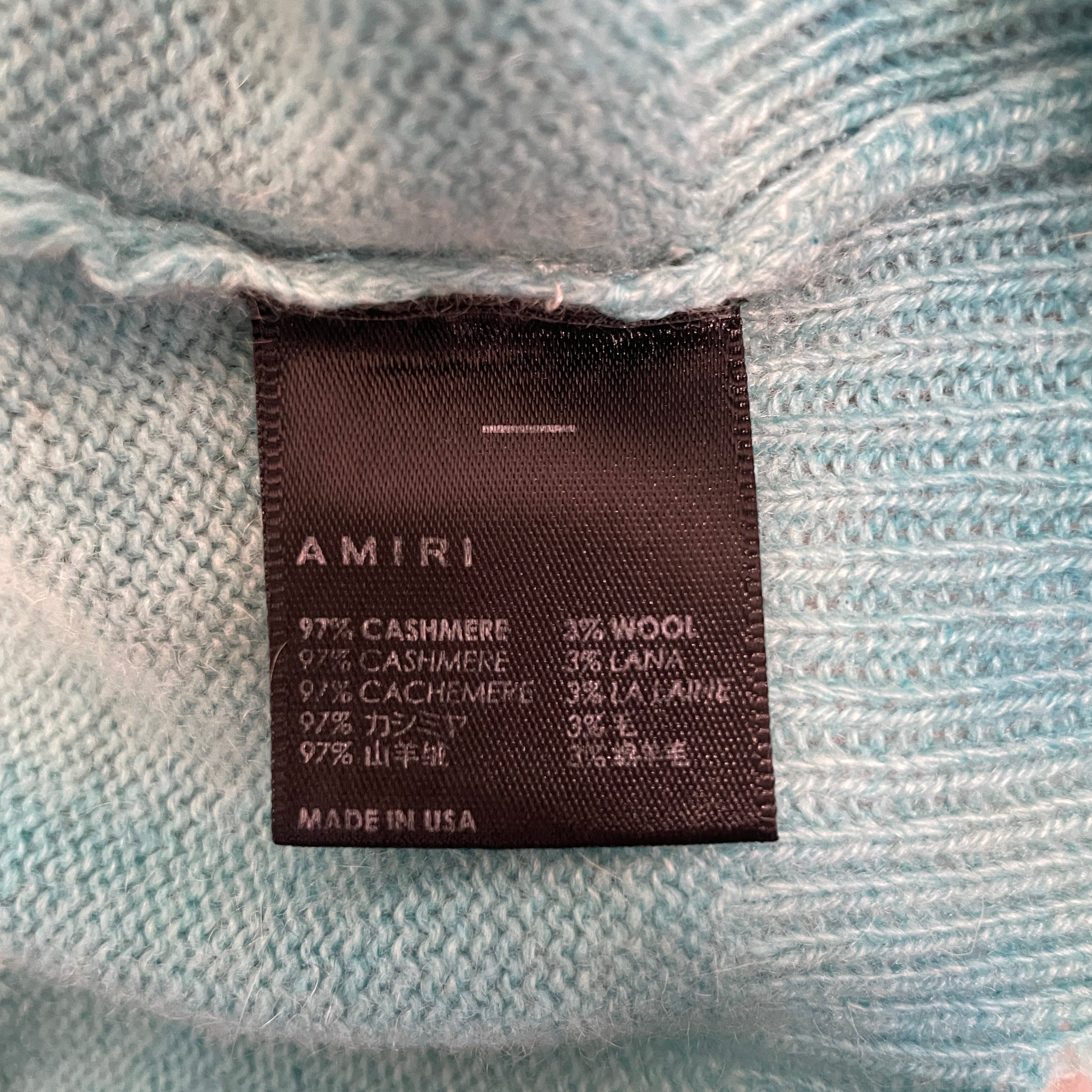 AMIRI/Hoodie/M/Cashmere/BLU/BLU GRY TIE DYE HOODIE view 6