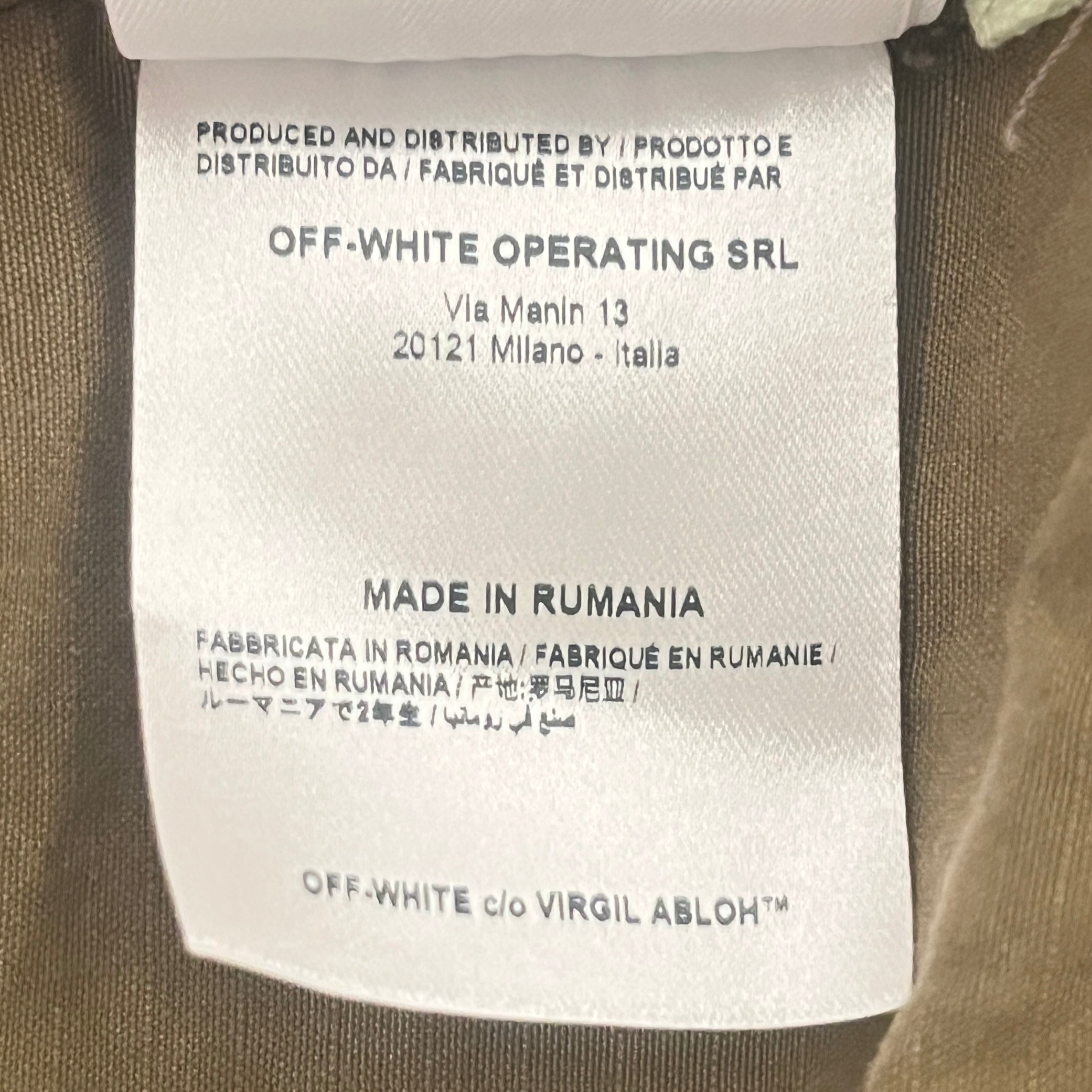OFF-WHITE/Jacket/S/Cotton/GRN/Camouflage/WHT LOGO BACK/STRAP DETAIL view 8