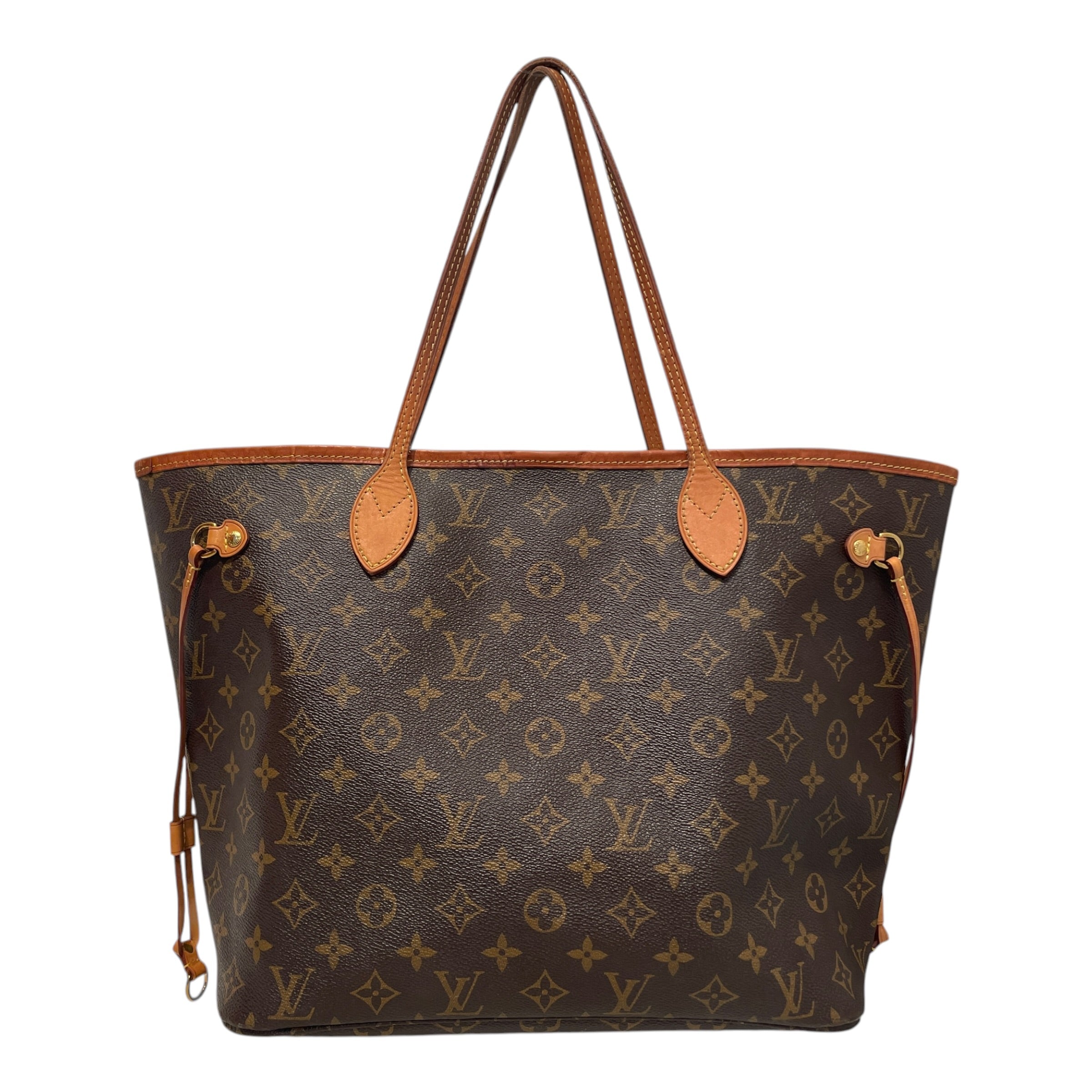 LOUIS VUITTON/Tote Bag/Monogram/Leather/BRW/Neverfull MM view 1