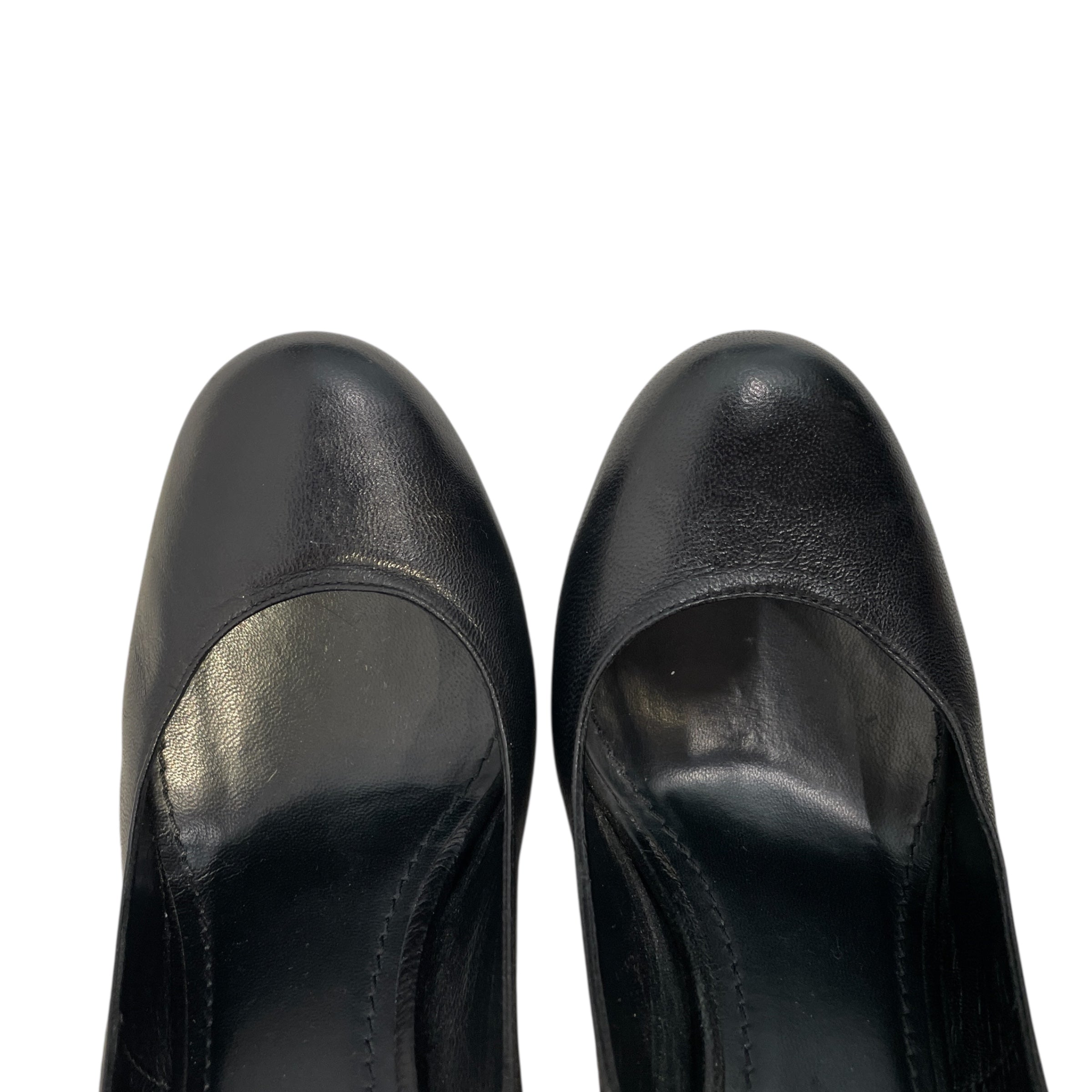 YVES SAINT LAURENT/Heels/EU 36/Leather/BLK/Platform/Rive Gauche Platform view 5