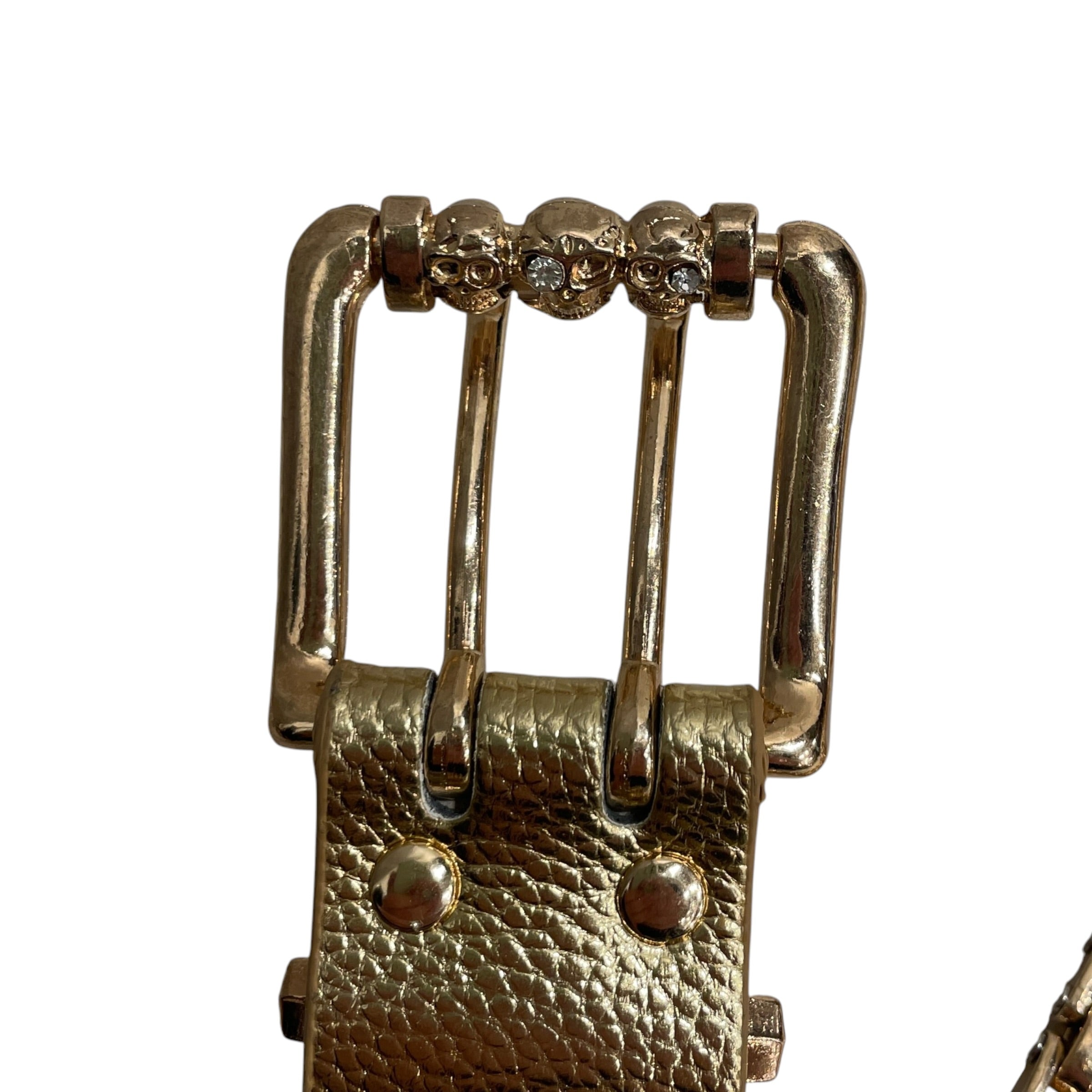 STOLEN ARTS/Belt/All Over Print/GLD/GOLD SKULL ROLLER BELT view 5
