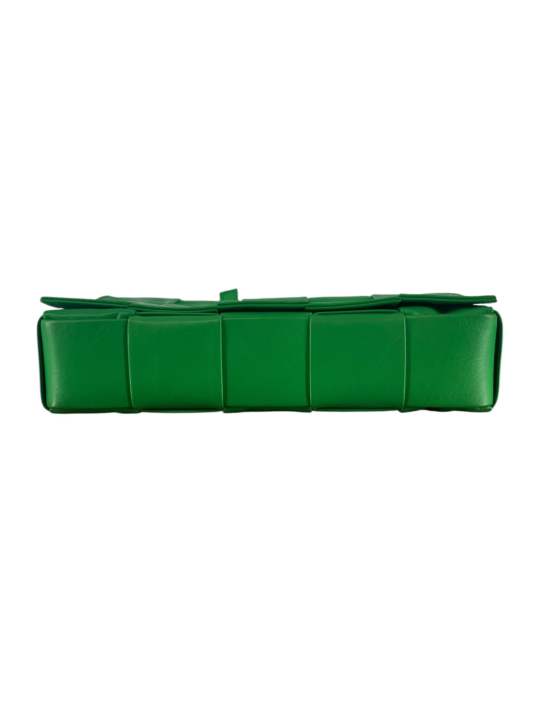BOTTEGA VENETA/Hand Bag/Border/Leather/GRN/CALFSKIN INTRECCIO CASSETTE view 3