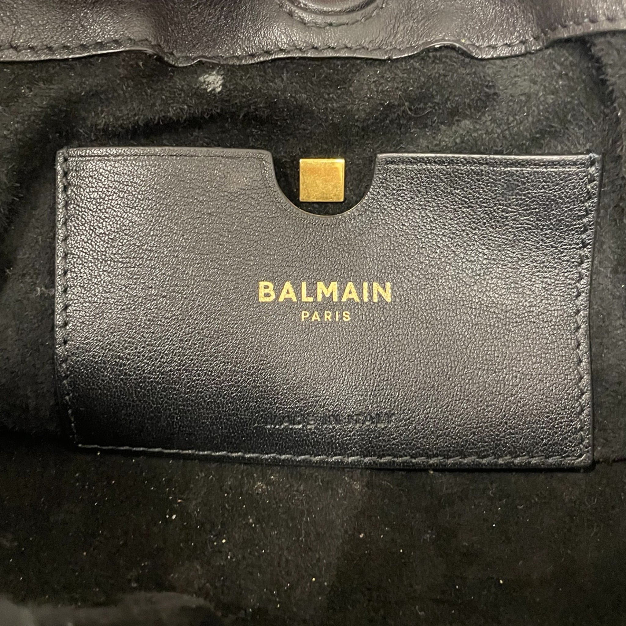 BALMAIN/Hand Bag/Leather/BLK/OVERSIZED BUCKLE view 5