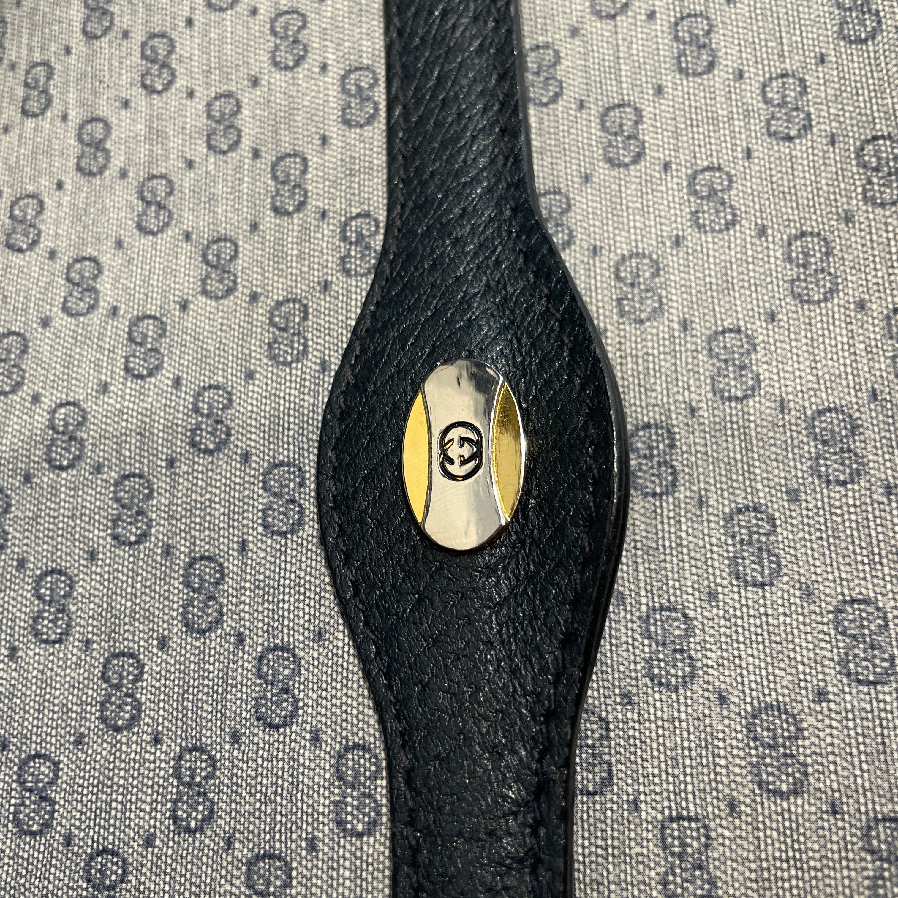 GUCCI/Cross Body Bag/Monogram/Leather/NVY/GUCCI VINTAGE view 8