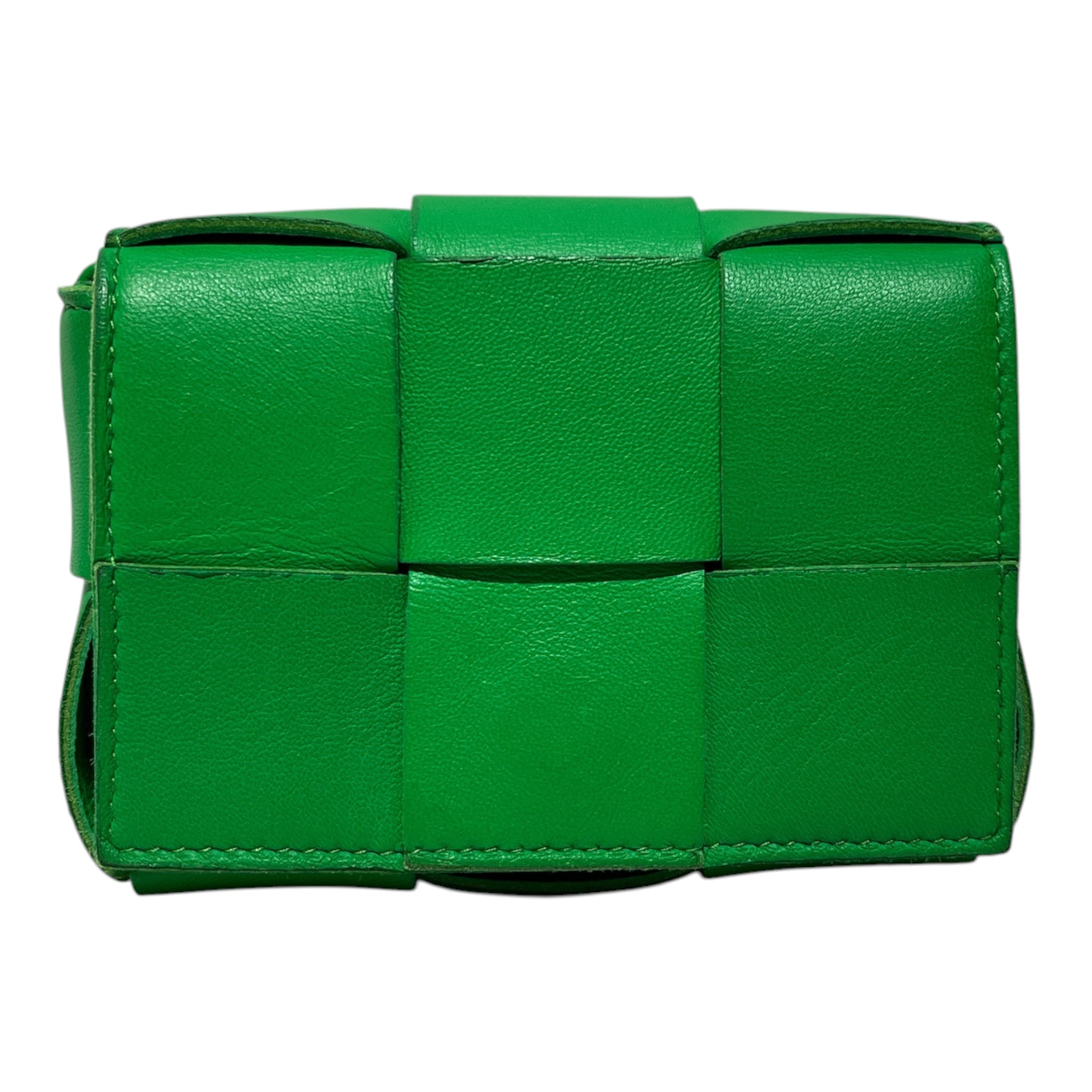 BOTTEGA VENETA/Cross Body Bag/Leather/GRN/mini cassett bag view 5