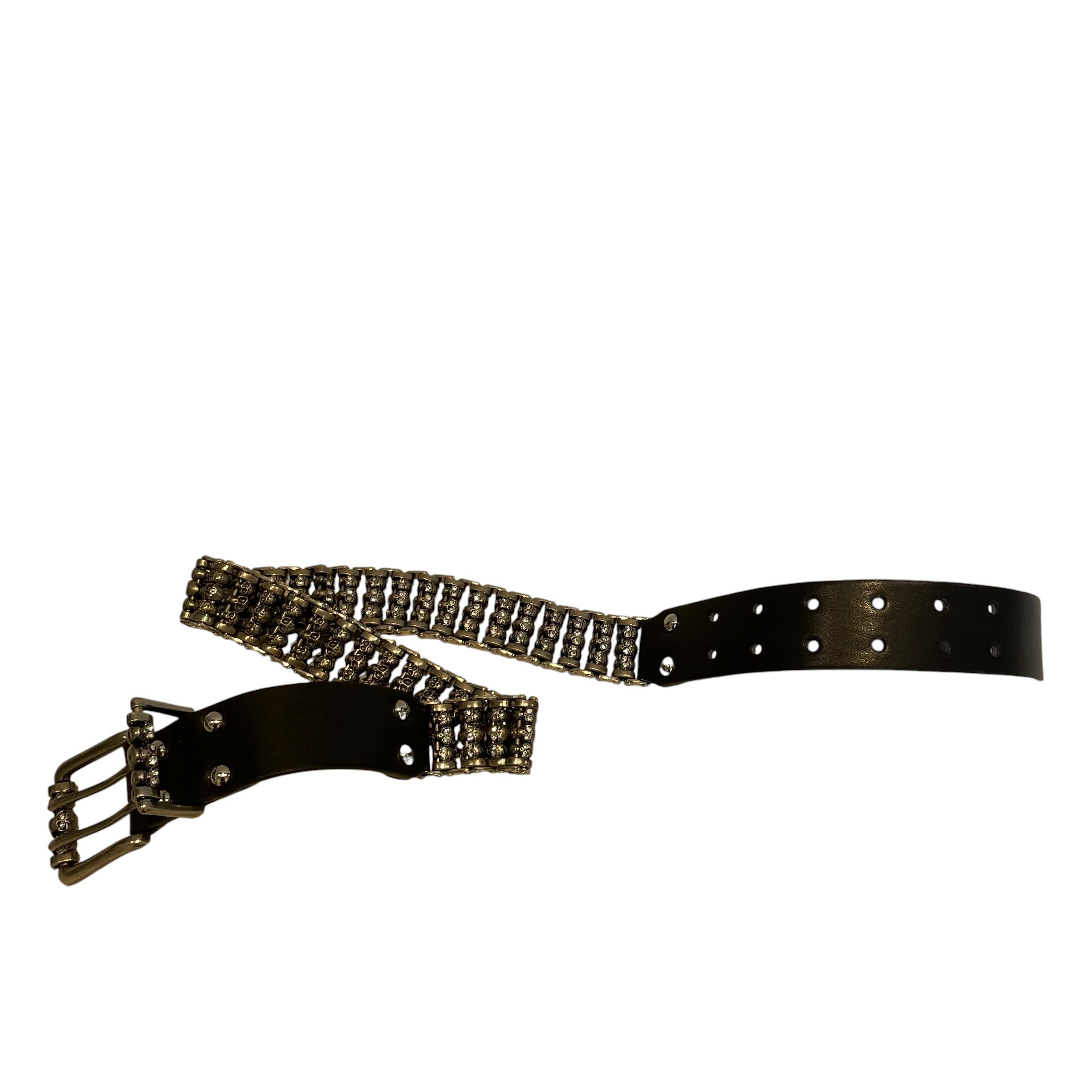 Stolen Arts/Belt/GRY/M's/skulls/gem eyes/blk belt view 2