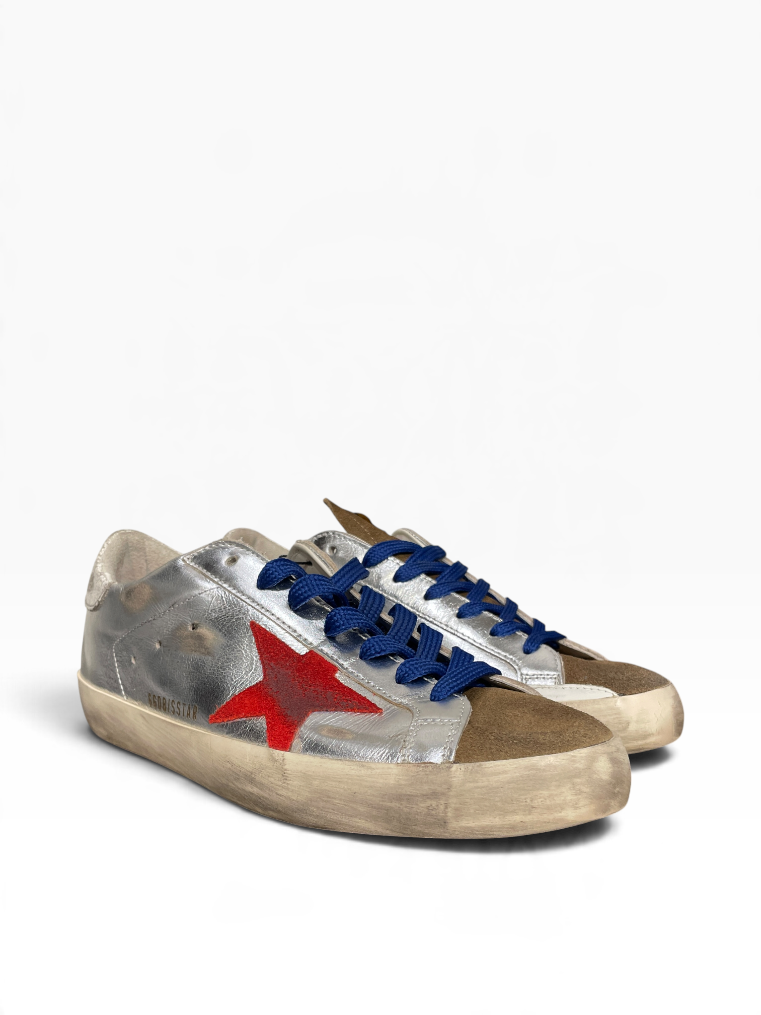 GOLDEN GOOSE/Low-Sneakers/EU 40/Suede/SLV/SUPER STAR view 1