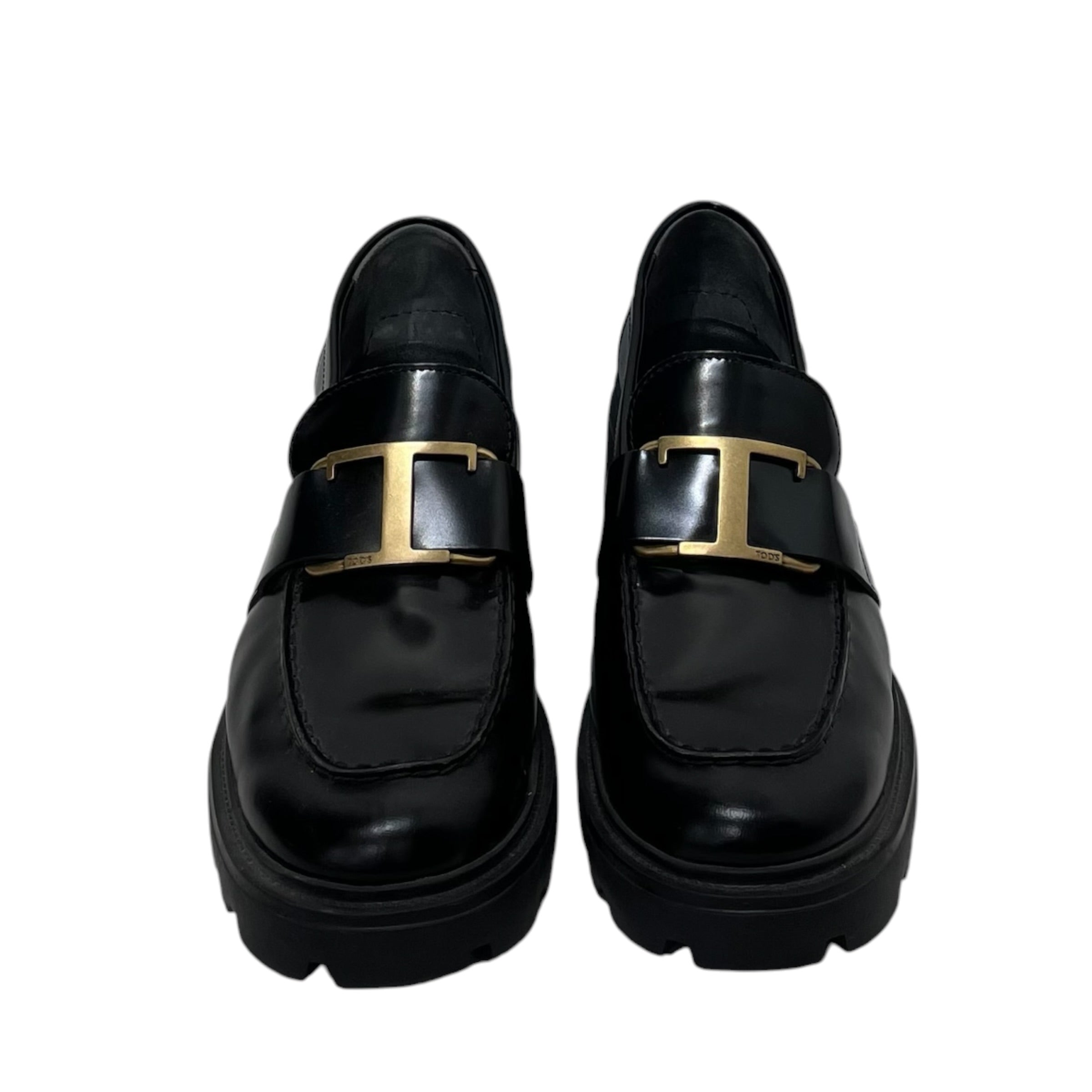 TOD'S/Dress Shoes/EU 42/BLK/plaque loafers view 3