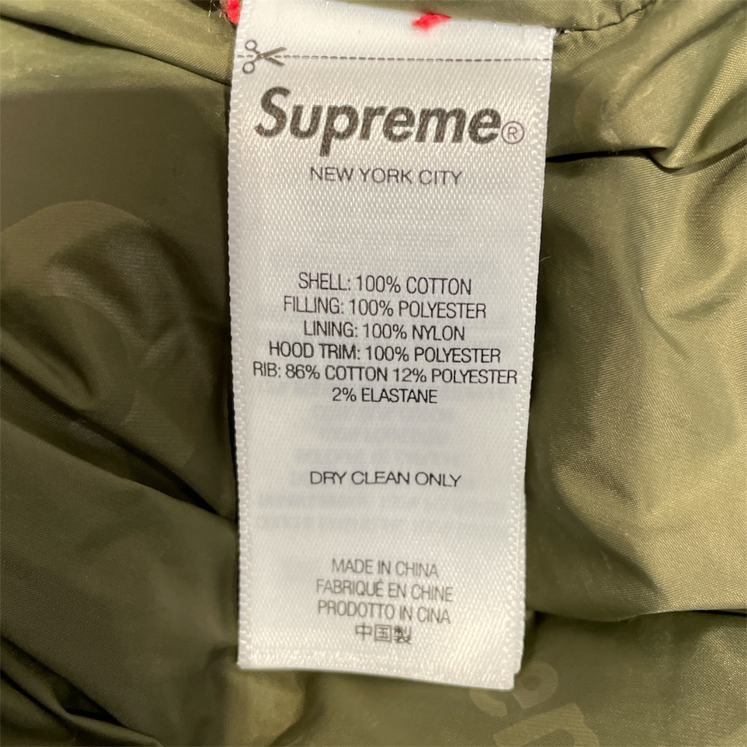 Supreme/TRUE RELIGION/Puffer Jkt/M/GRN/Camouflage/Fake Mink Olive Puffer view 4