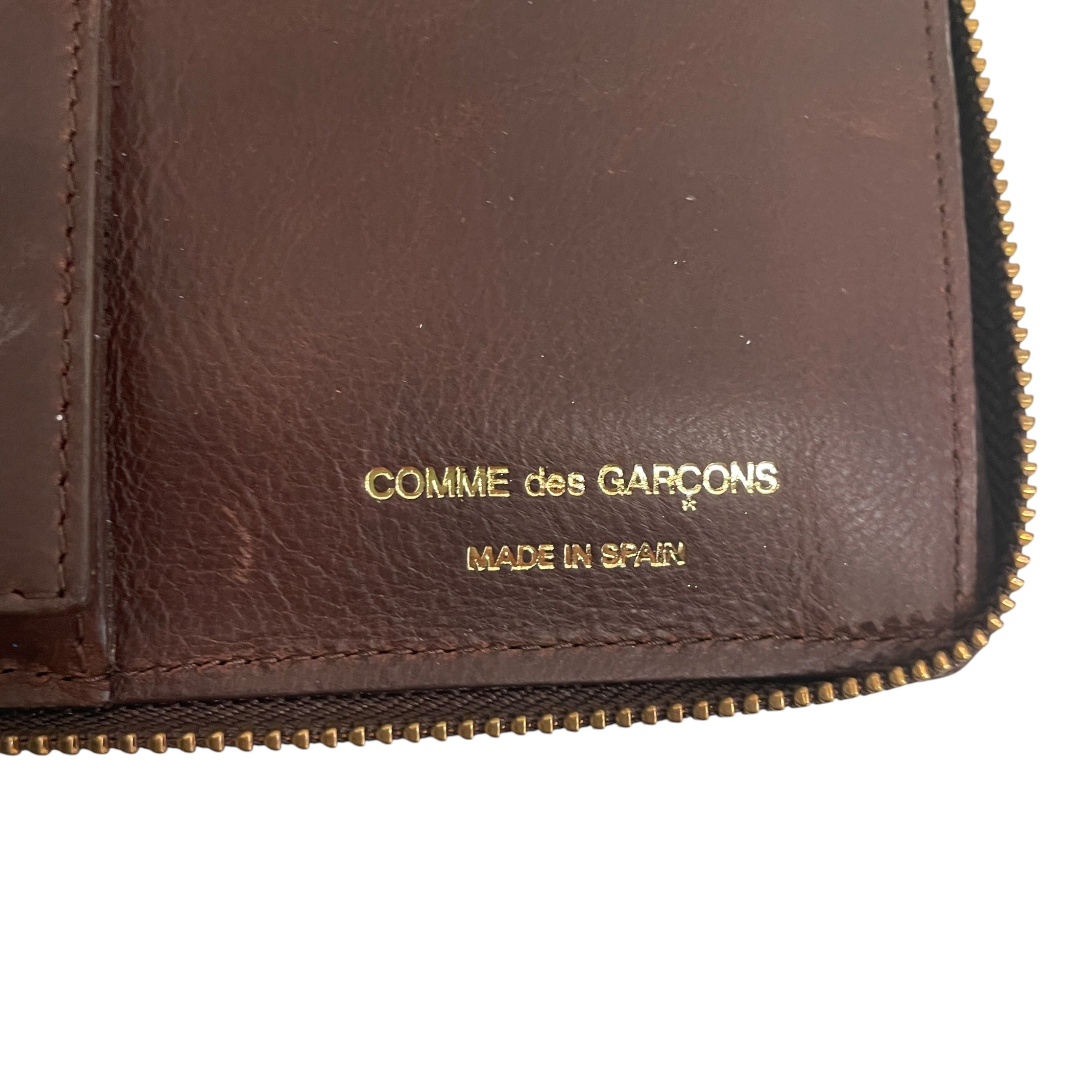 COMME des GARCONS/Long Wallet/Stripe/Leather/BRW/TWIN STITCH GOLD ZIPS view 5
