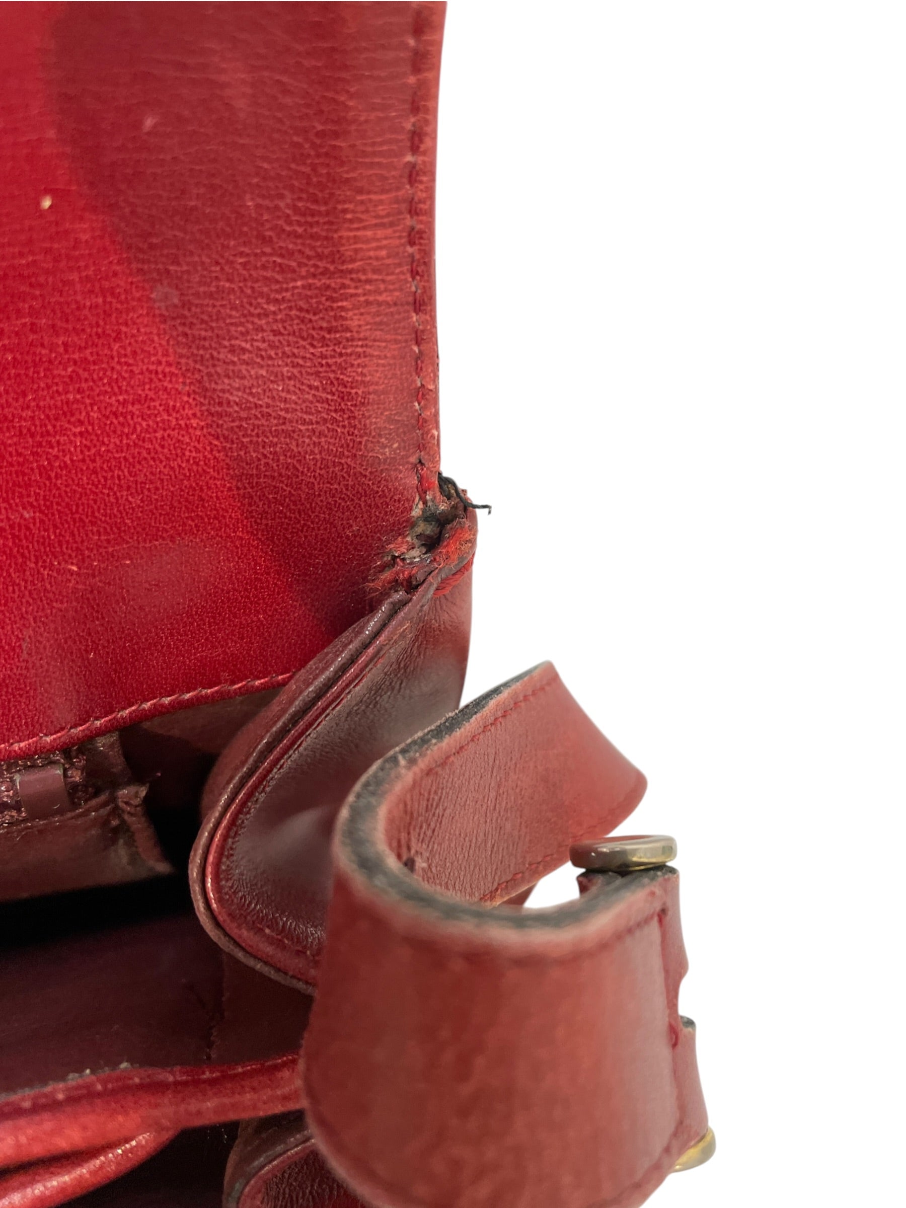 Christian Dior/Cross Body Bag/Leather/Red/cd messenger vintage view 8