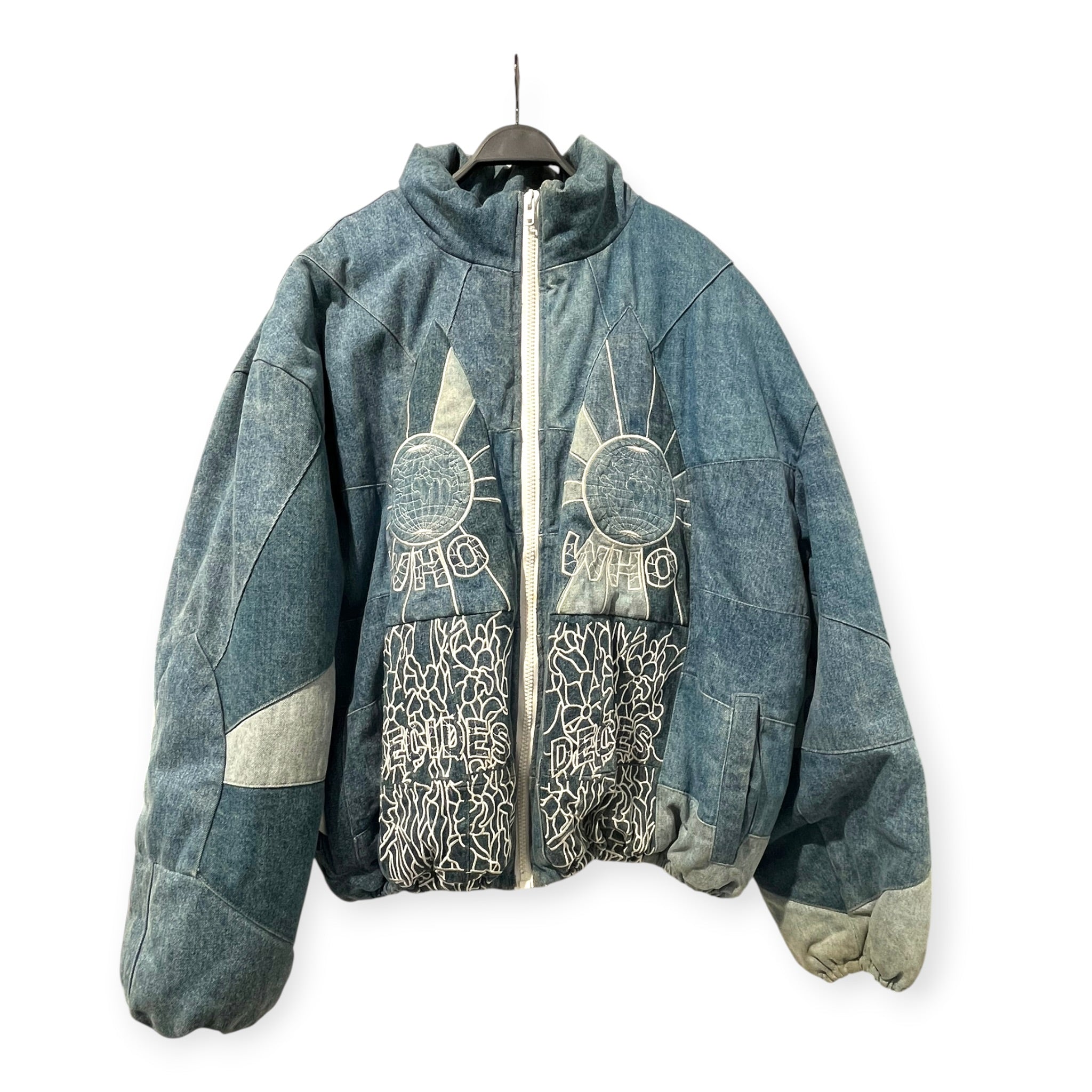 WHO DECIDES WAR/Jacket/XXL/Cotton/IDG/Graphic/EMBROIDERED BOMBER JACKET' view 1
