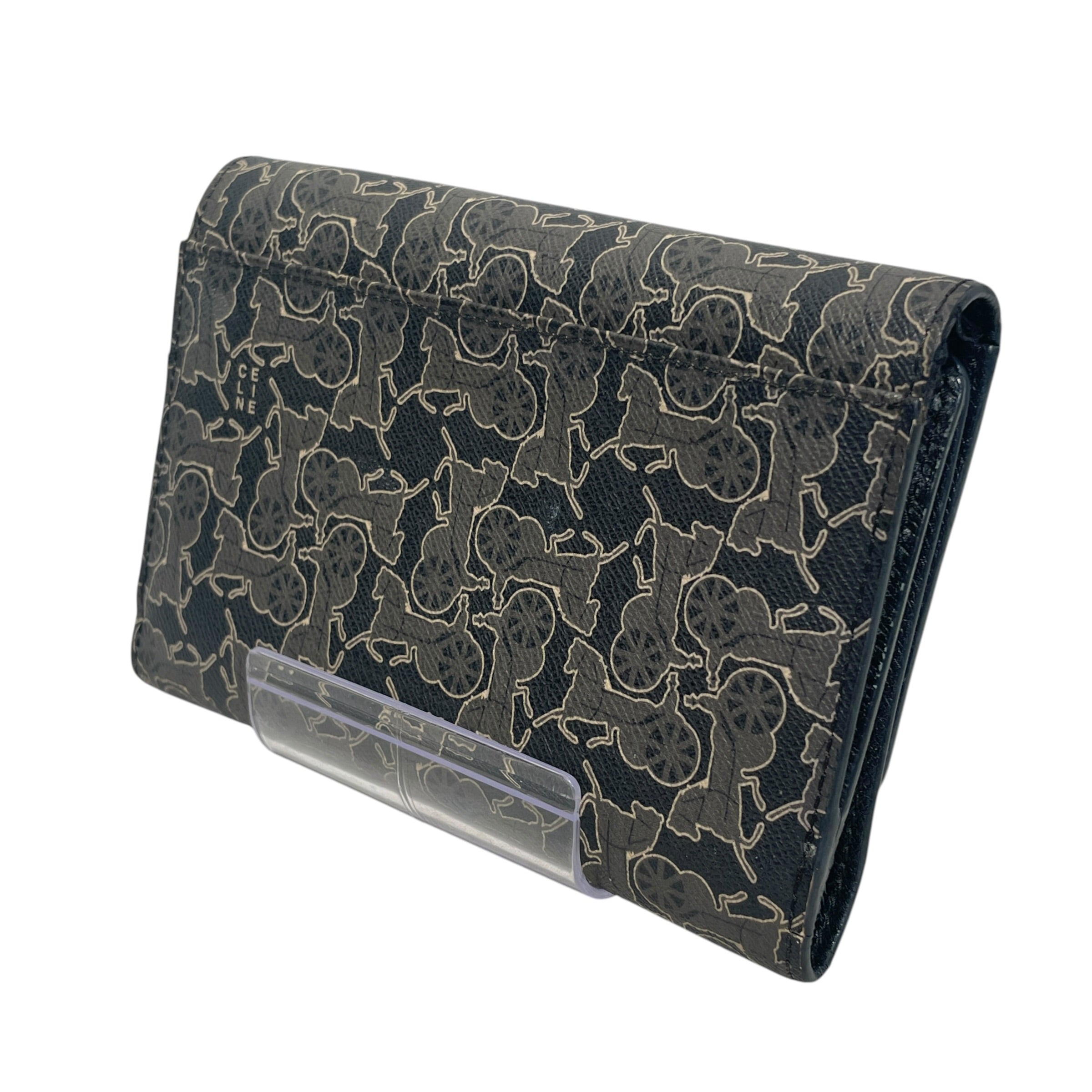 CELINE/Bifold Wallet/All Over Print/Leather/NVY/M's/Printed Logo Wallet view 2