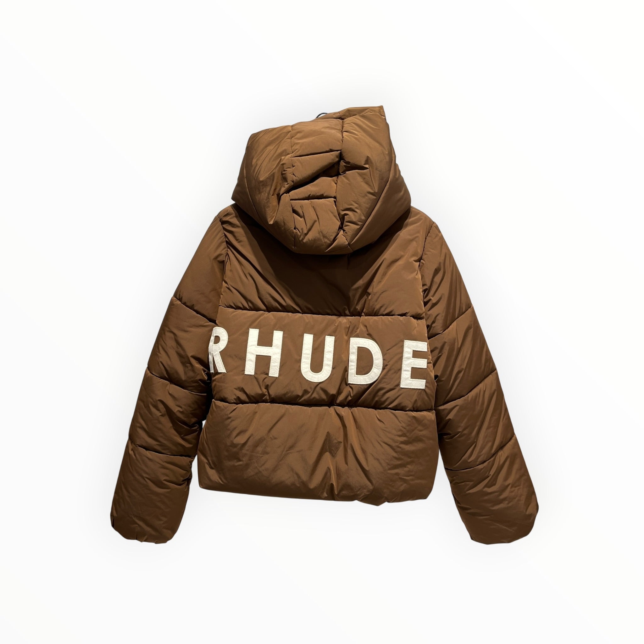 RHUDE/Puffer Jkt/XS/Nylon/BRW/LOGO ON BACK/PILL ZIPPER view 2